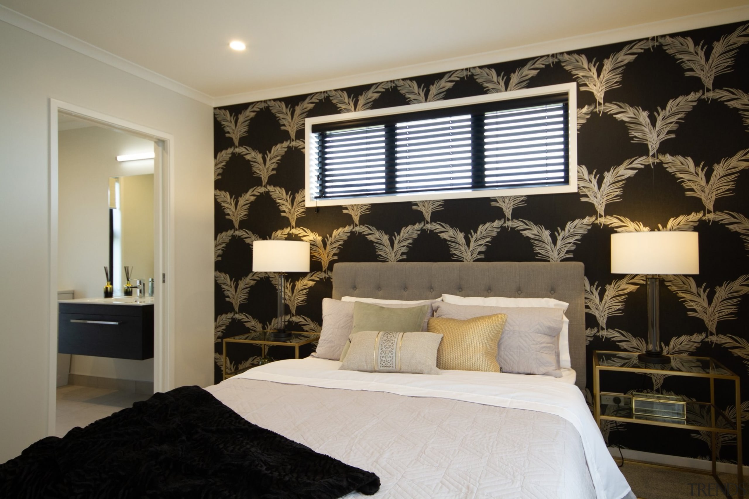 See more GJ Gardner Homes here: www.gjgardner.co.nz bed frame, bedroom, ceiling, curtain, home, interior design, real estate, room, suite, textile, wall, window, window covering, window treatment, gray, black