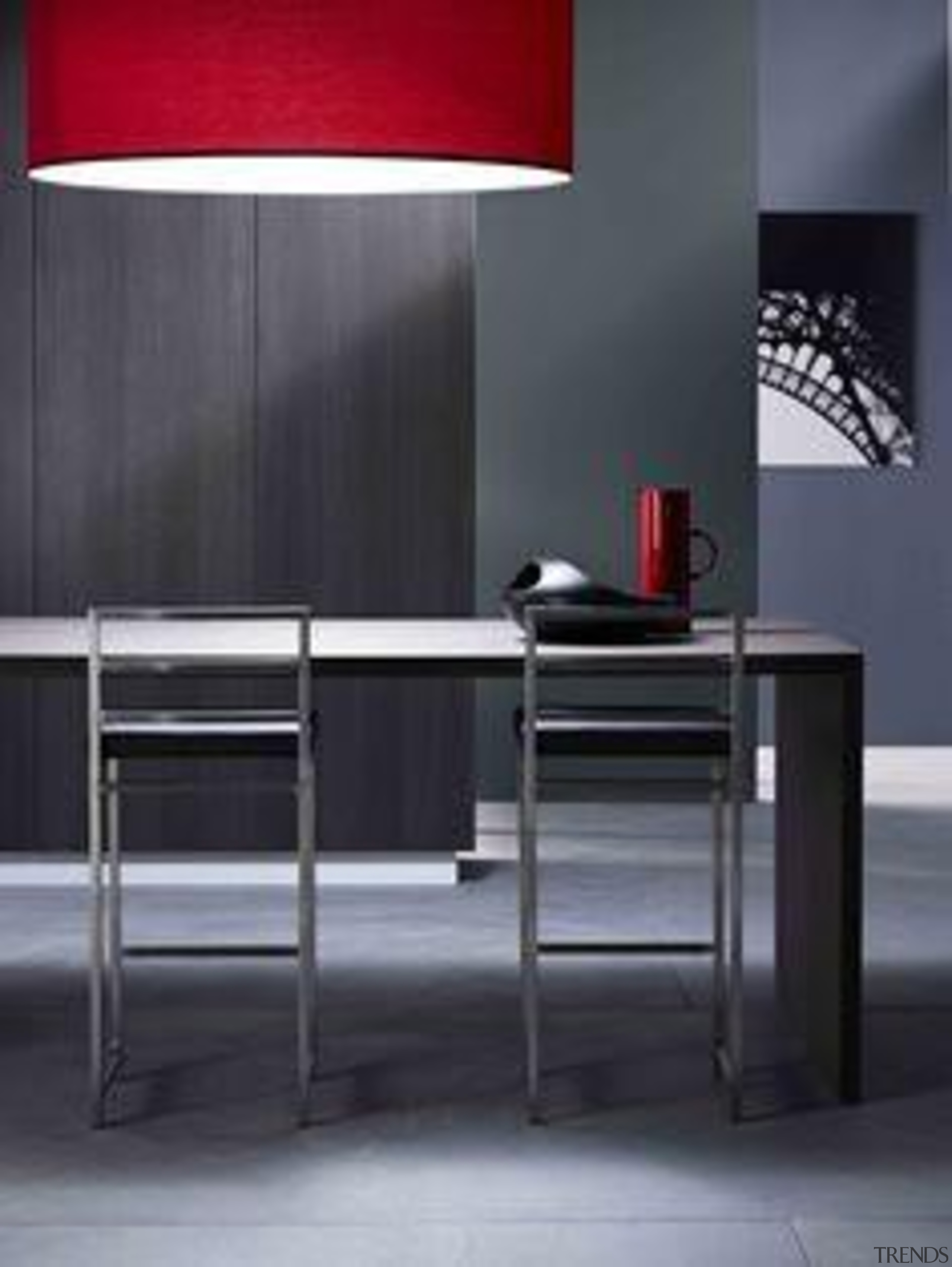 Styling Wendy Bannister. Photography Earl Carter. - Laminex desk, furniture, interior design, product, product design, table, gray, black