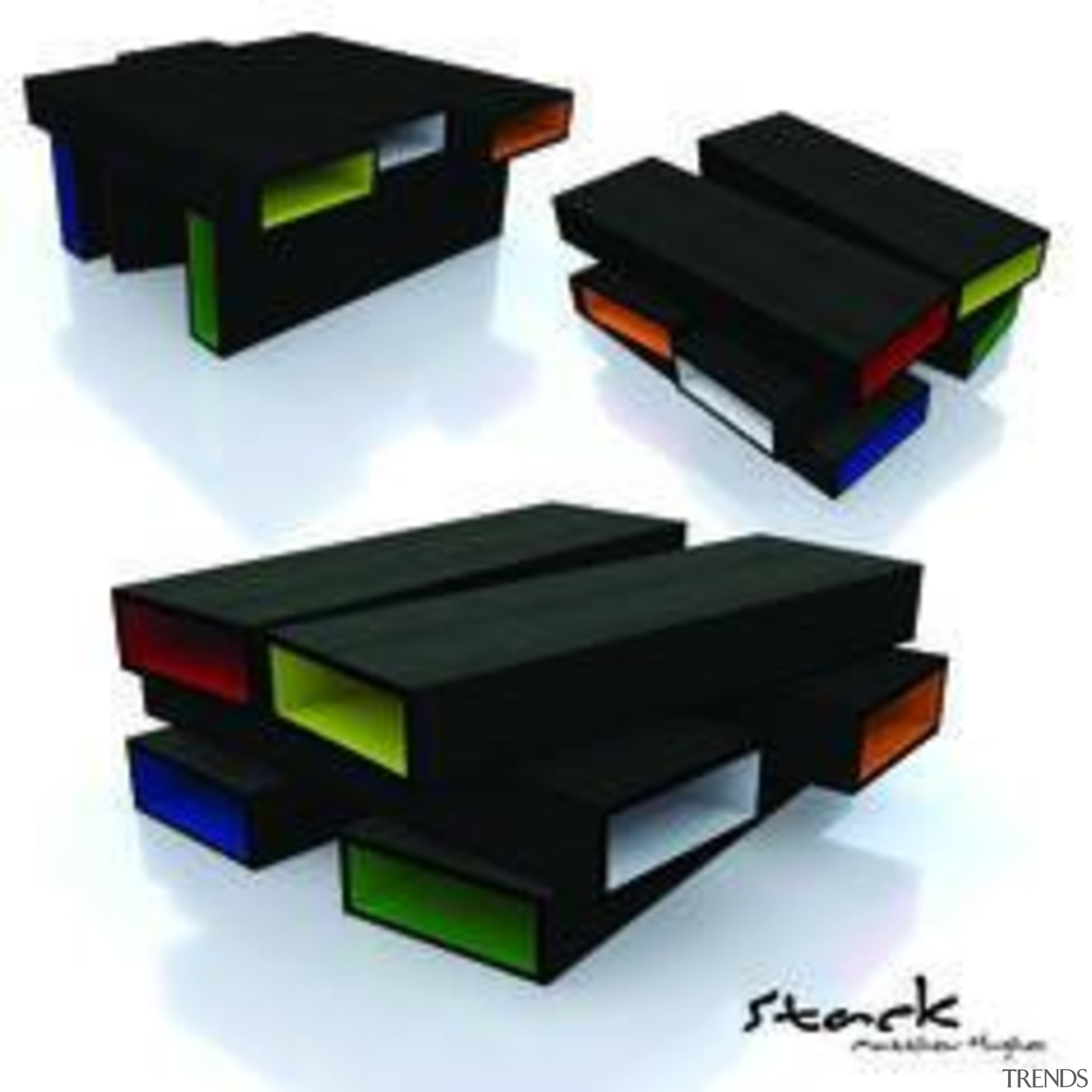 by Matthew Hughes - Stack - plastic | plastic, product, product design, table, white, black