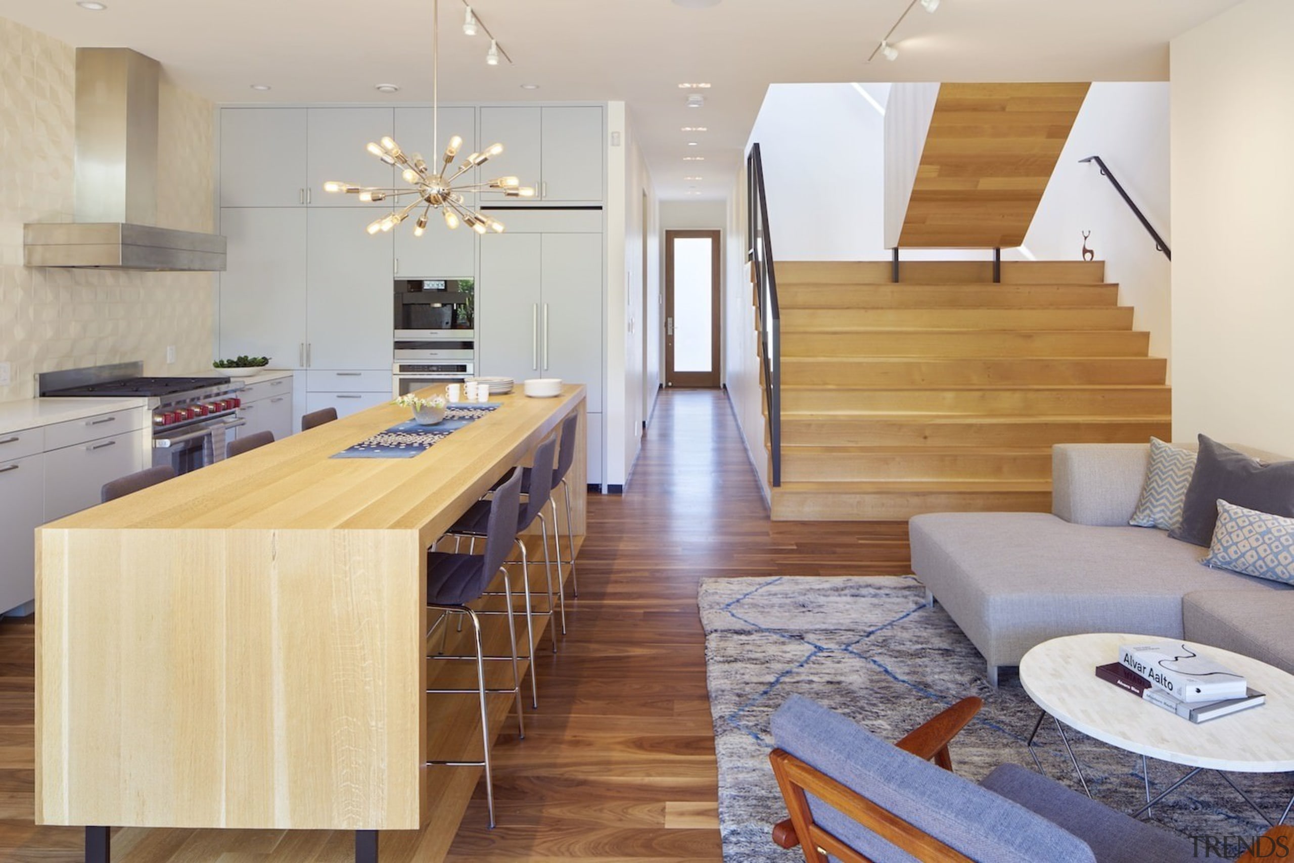 Architect: Schwartz and Architecture: SaAPhotography by Bruce architecture, ceiling, floor, flooring, furniture, hardwood, interior design, laminate flooring, living room, real estate, room, table, wall, wood, wood flooring, gray