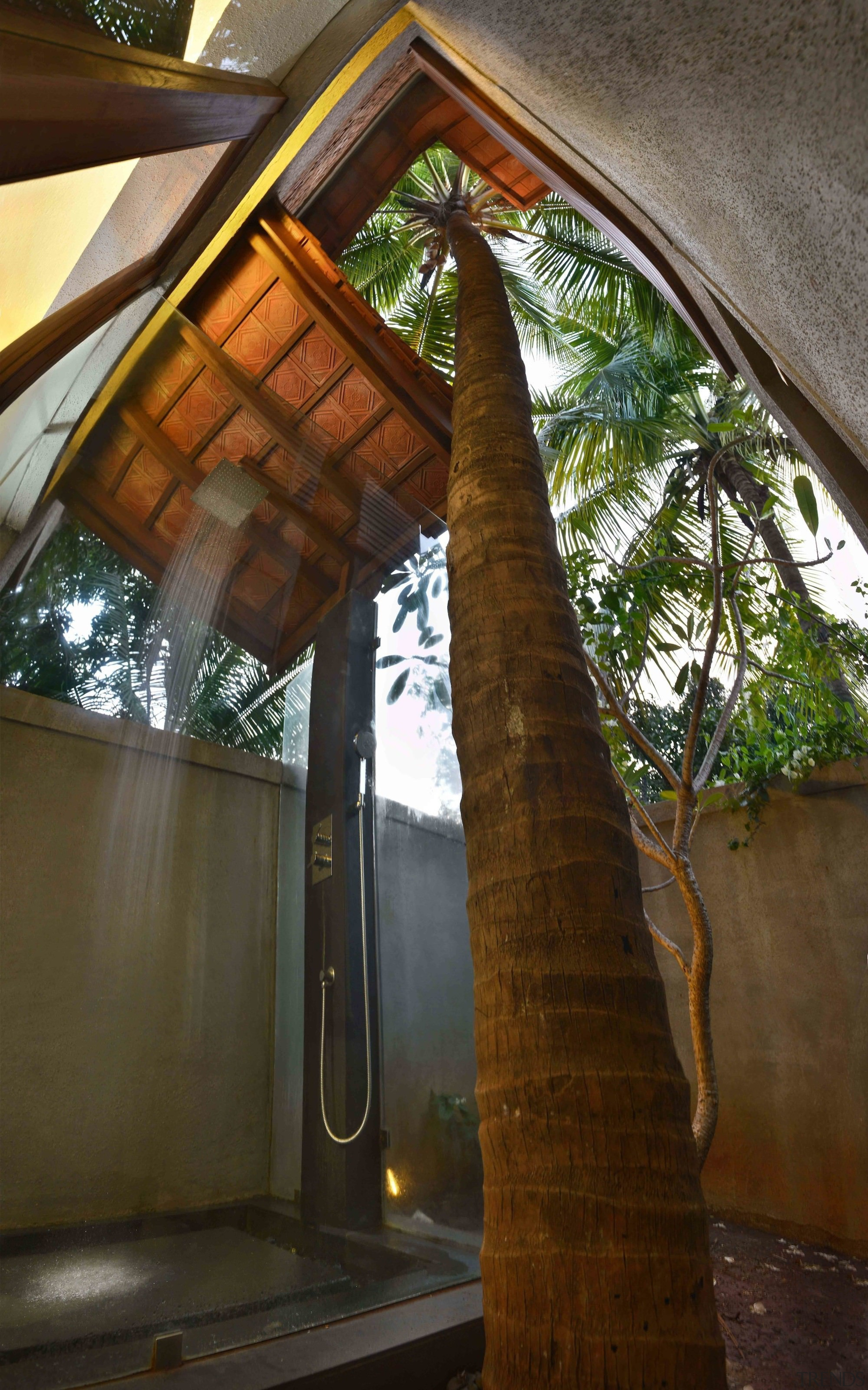 Architect: Studio PKA http://www.purankumar.com/Photographer: Amit Pasricha architecture, house, structure, tree, wood, brown