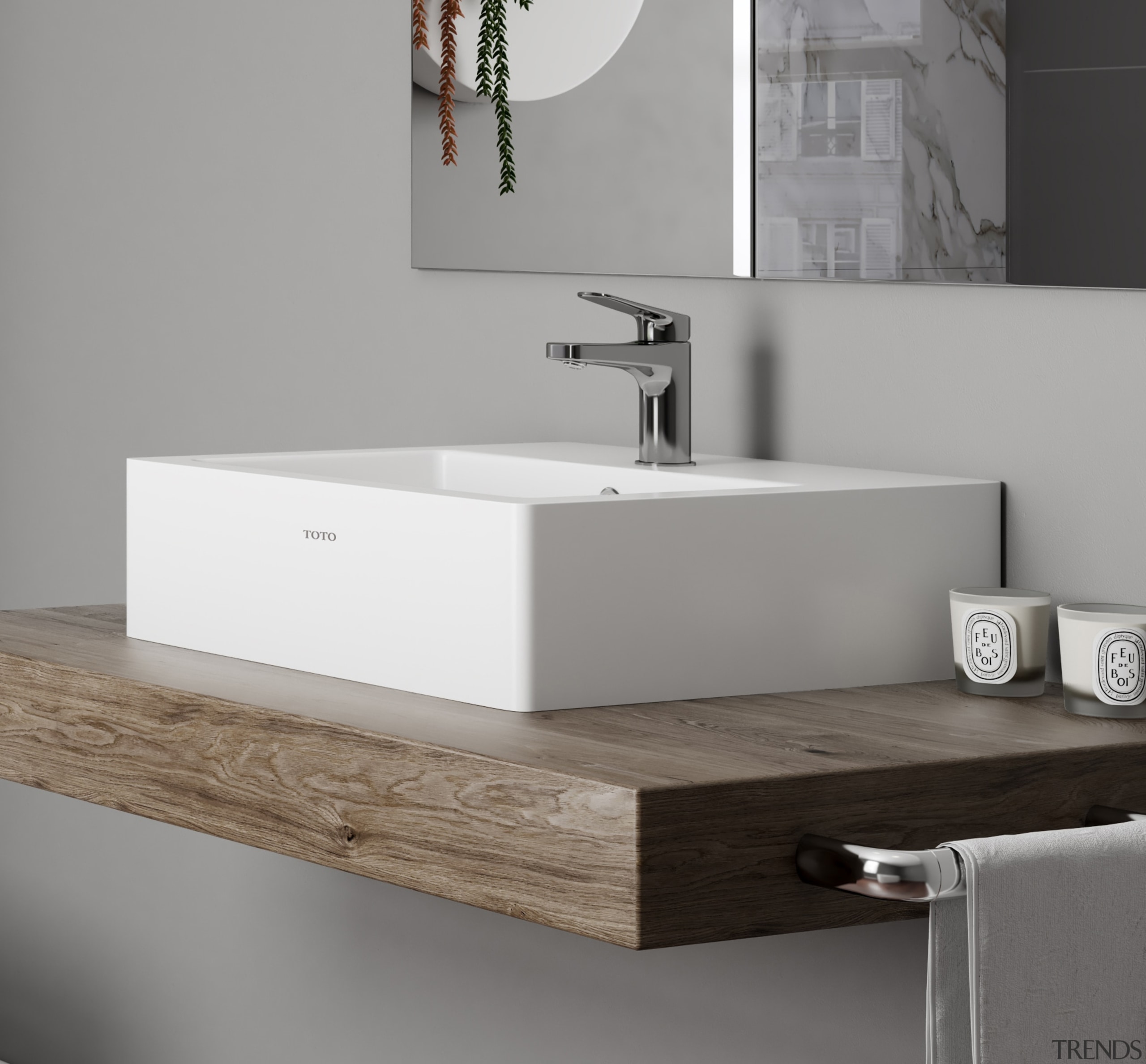 •10 year warranty •505 x 505mm •Vitreous china •Includes 1 tap angle, bathroom, bathroom accessory, bathroom cabinet, bathroom sink, ceramic, drawer, floor, furniture, plumbing fixture, sink, tap, gray