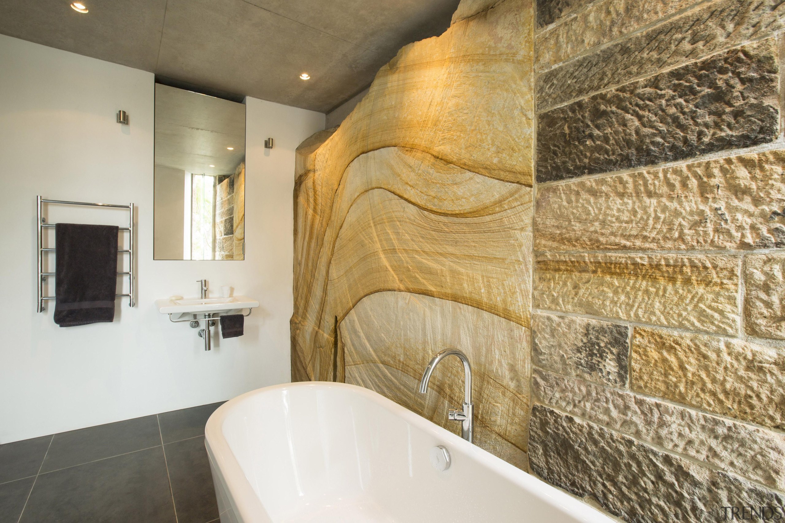 Winner Bathroom of the Year 2013 New South bathroom, floor, flooring, interior design, property, room, tile, wall, brown, white