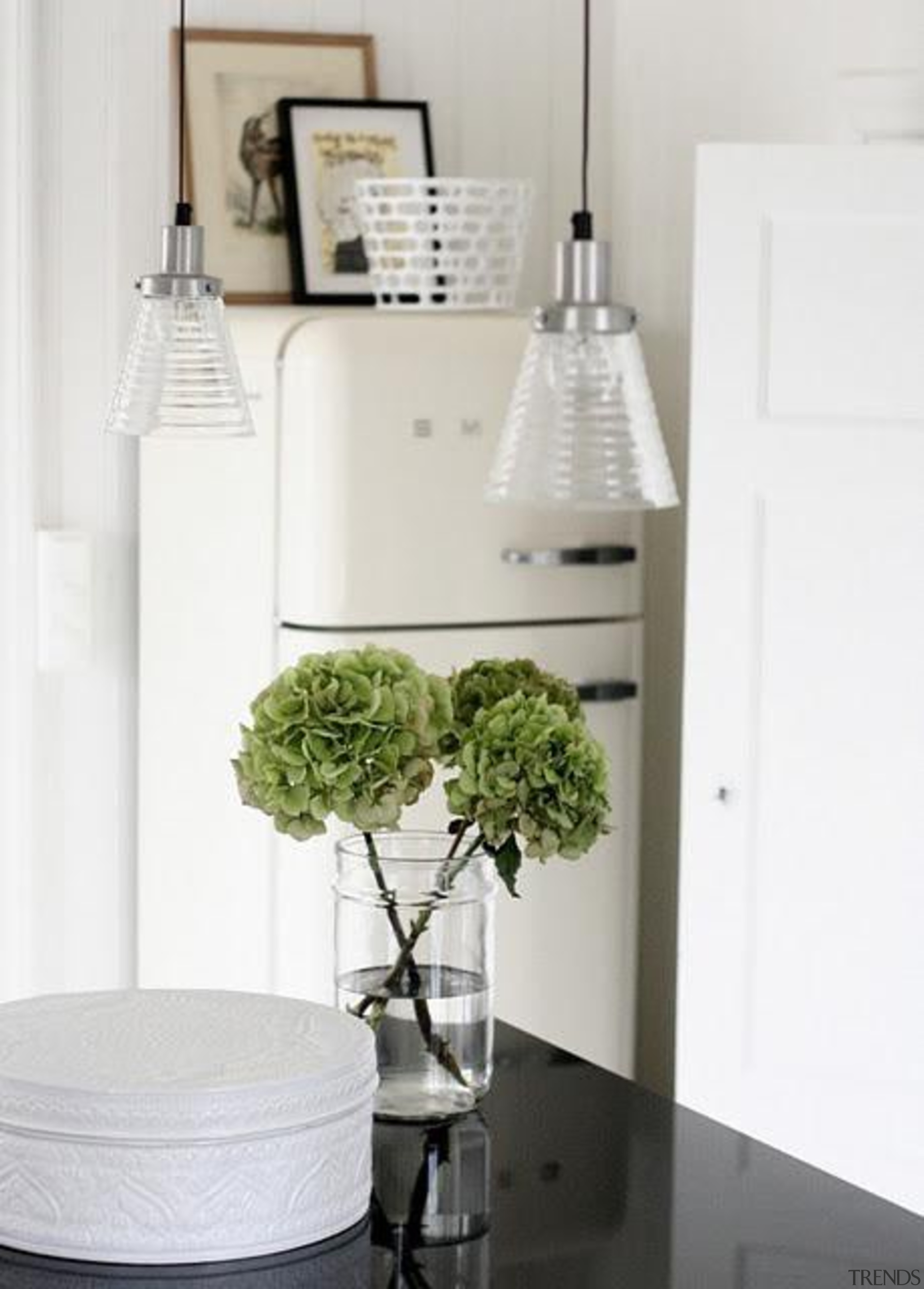 Kitchen Design Ideas by Smeg - Smeg kitchen flowerpot, furniture, home, interior design, lamp, light fixture, lighting accessory, product design, shelf, table, tap, white