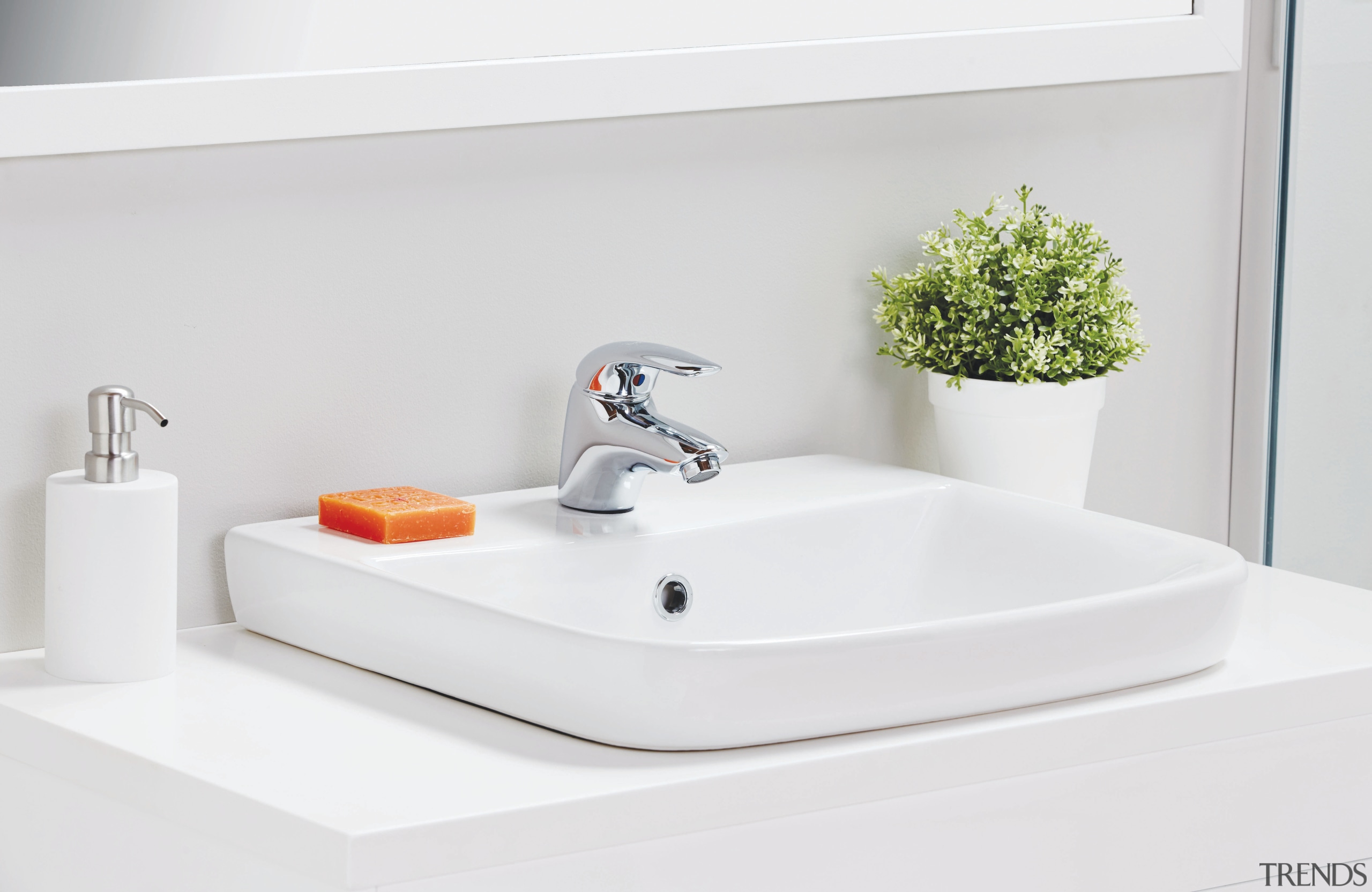 Ideal Standard Cygnet basin from Robertson - Ideal bathroom, bathroom sink, ceramic, plumbing fixture, product, product design, sink, tap, white