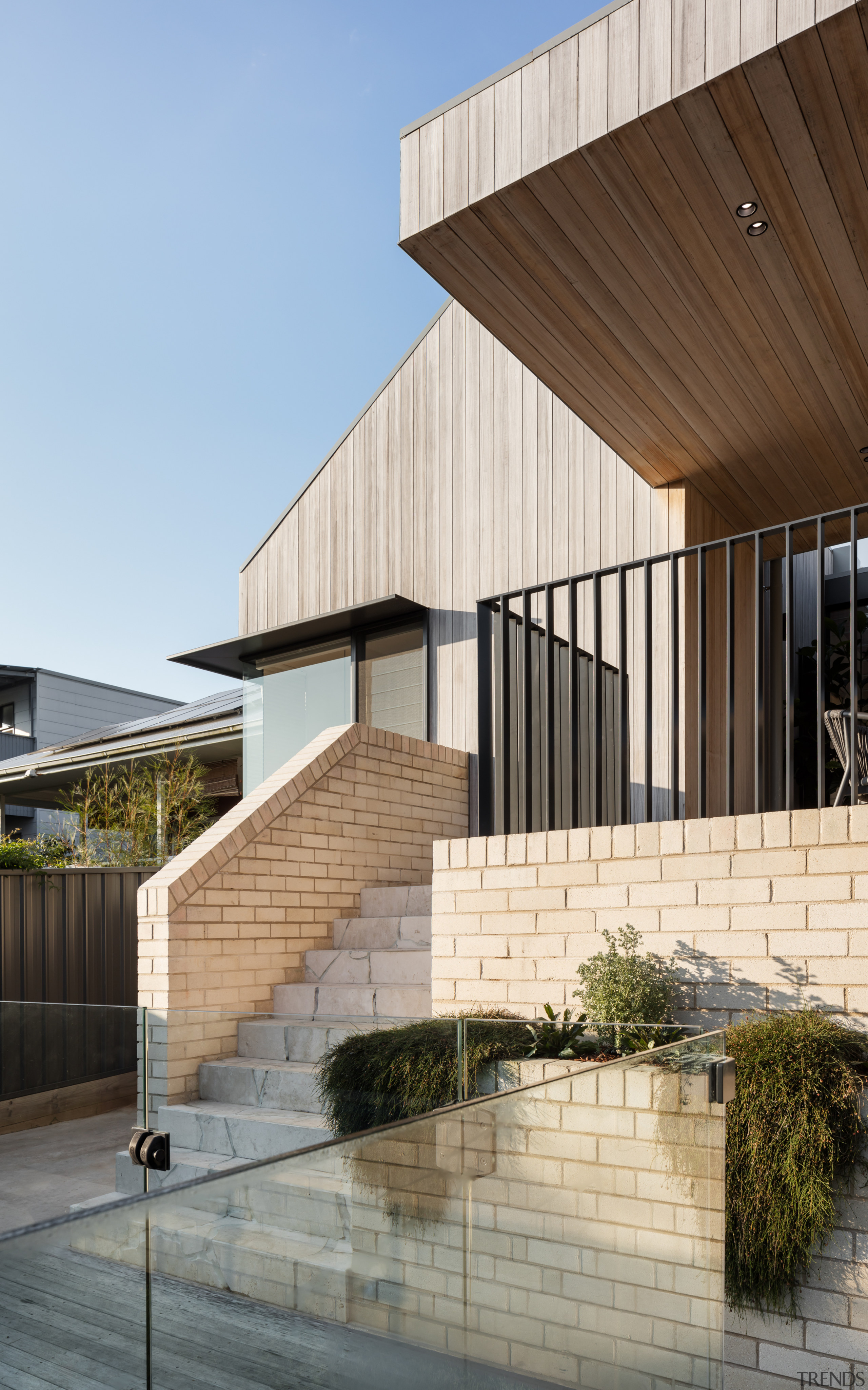 Rear of the home – cladding detail. - 