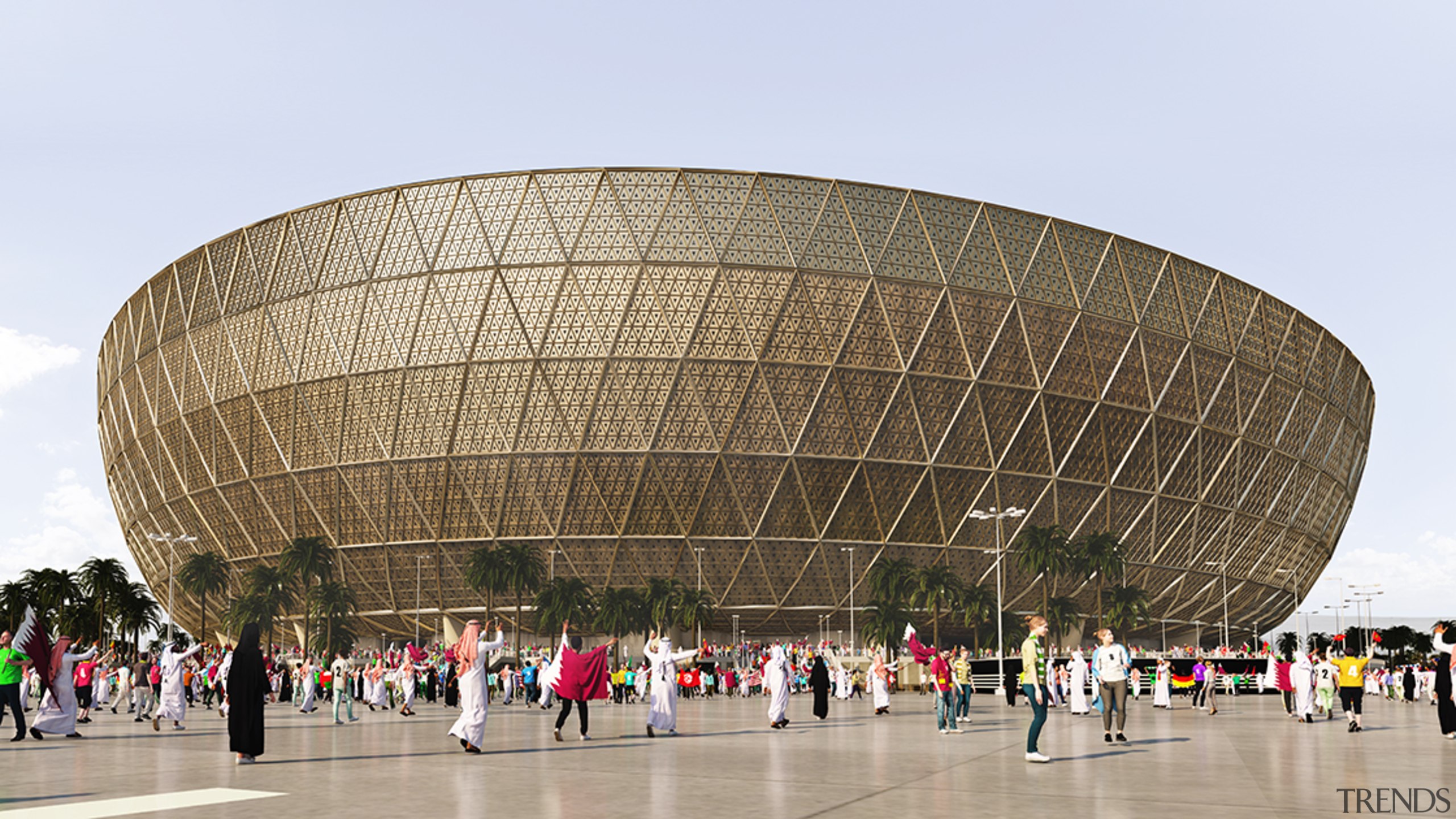 New look at Foster + Partners Lusail Stadium architecture, arena, building, landmark, sport venue, stadium, structure, white