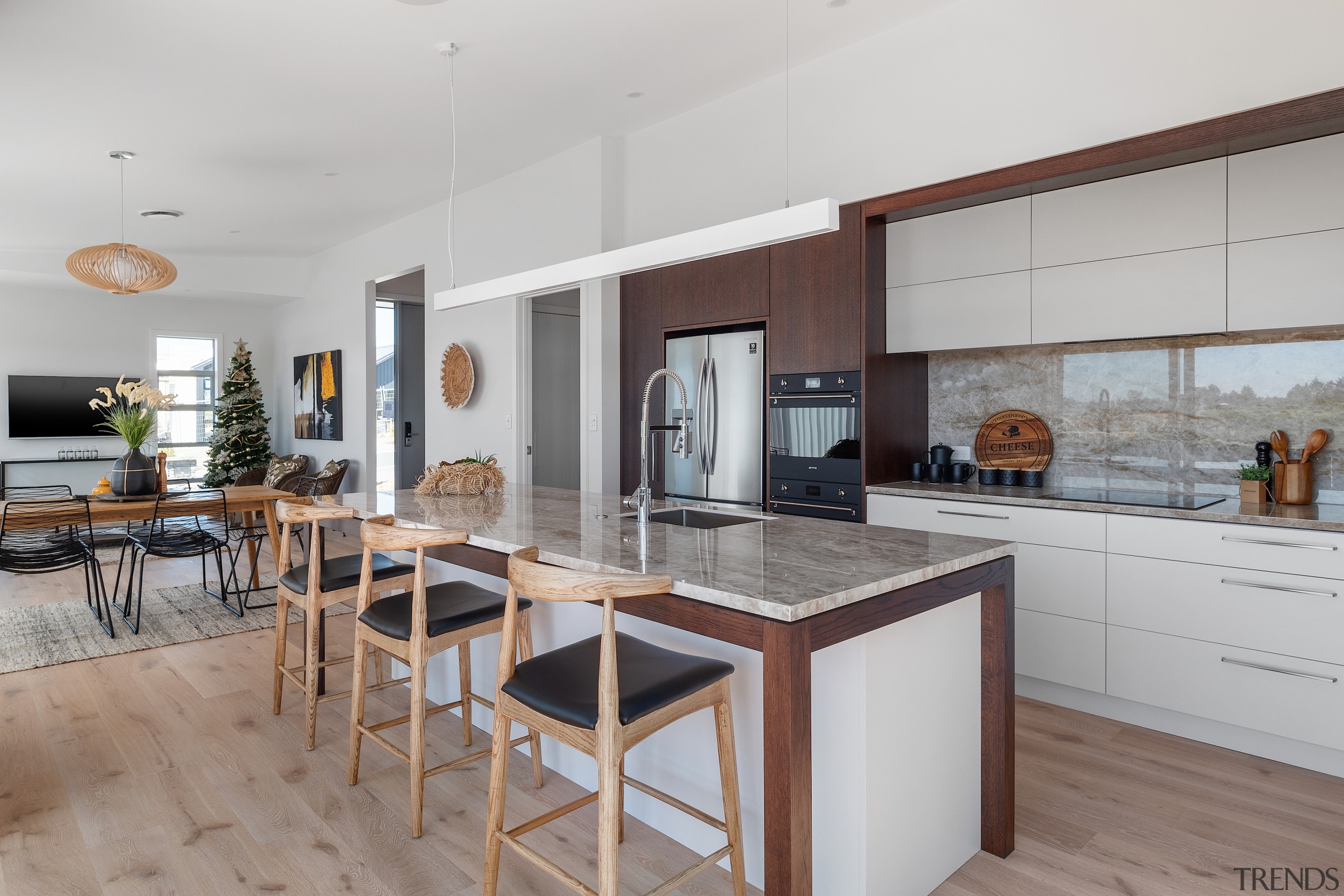 Taking the long view – the open living/dining/kitchen 