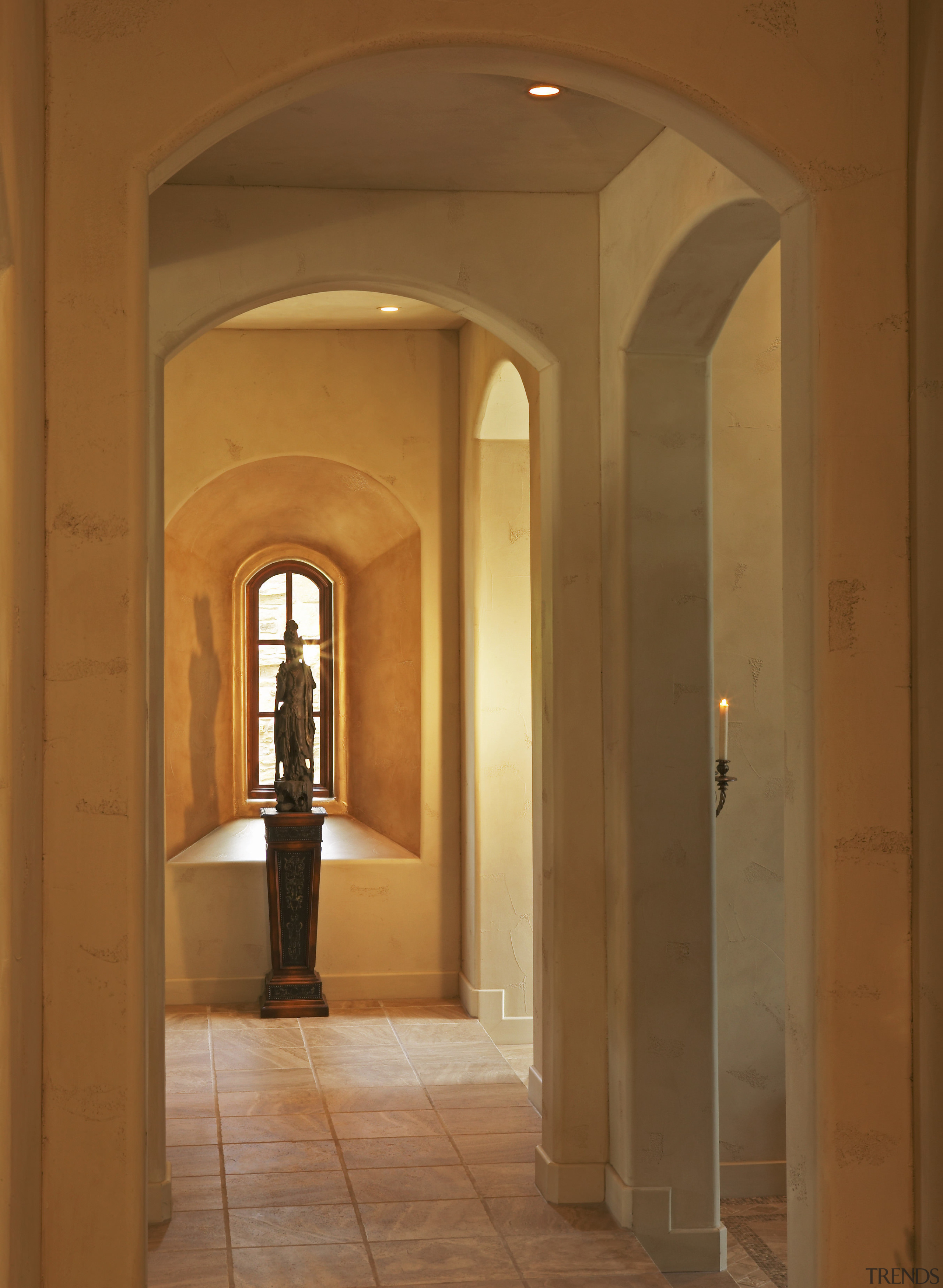 Arches and limestone floors are part of the arcade, arch, architecture, ceiling, column, door, estate, hall, home, interior design, lighting, lobby, molding, structure, wall, window, brown