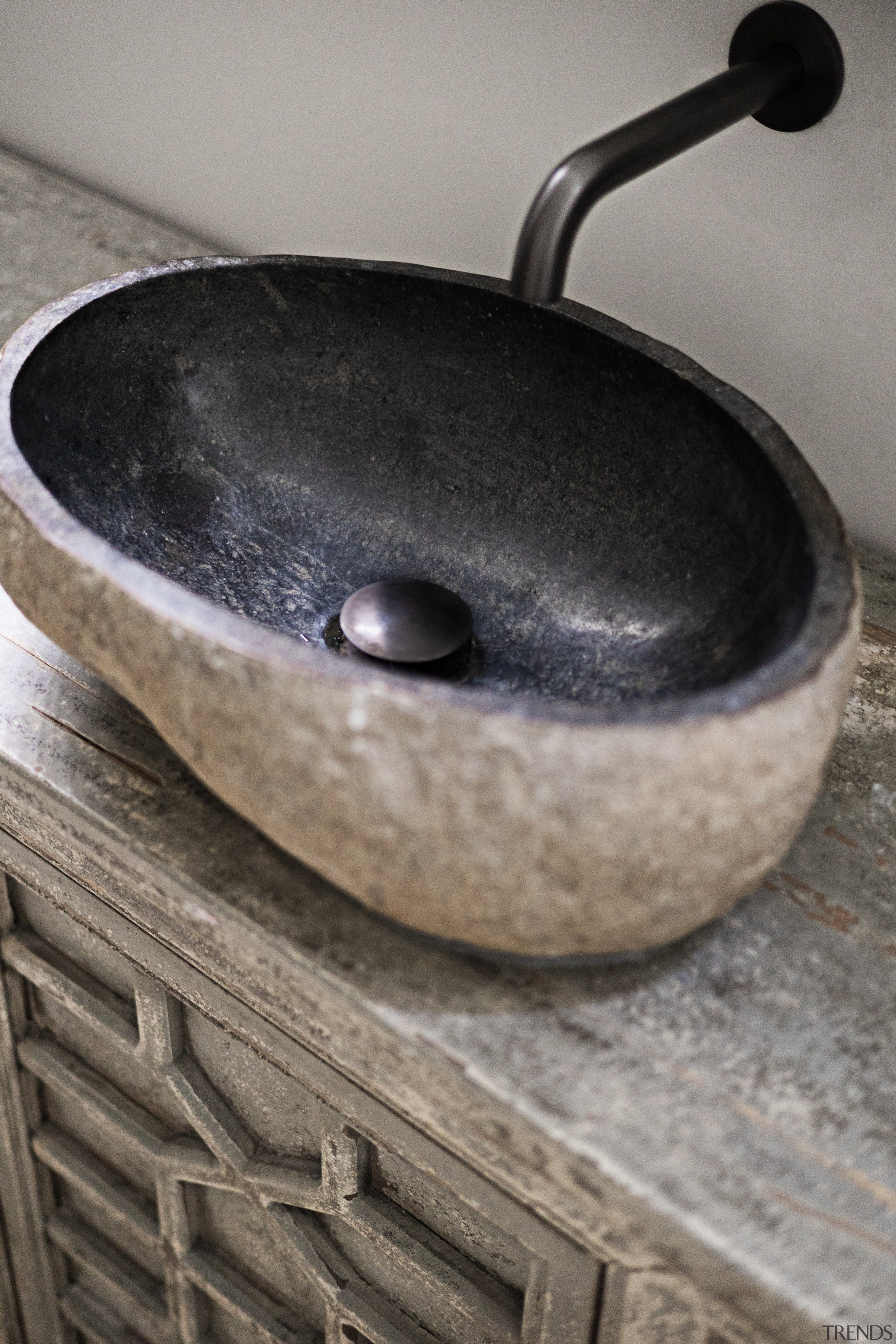 The stone basin, from Artedomus, adds to the 