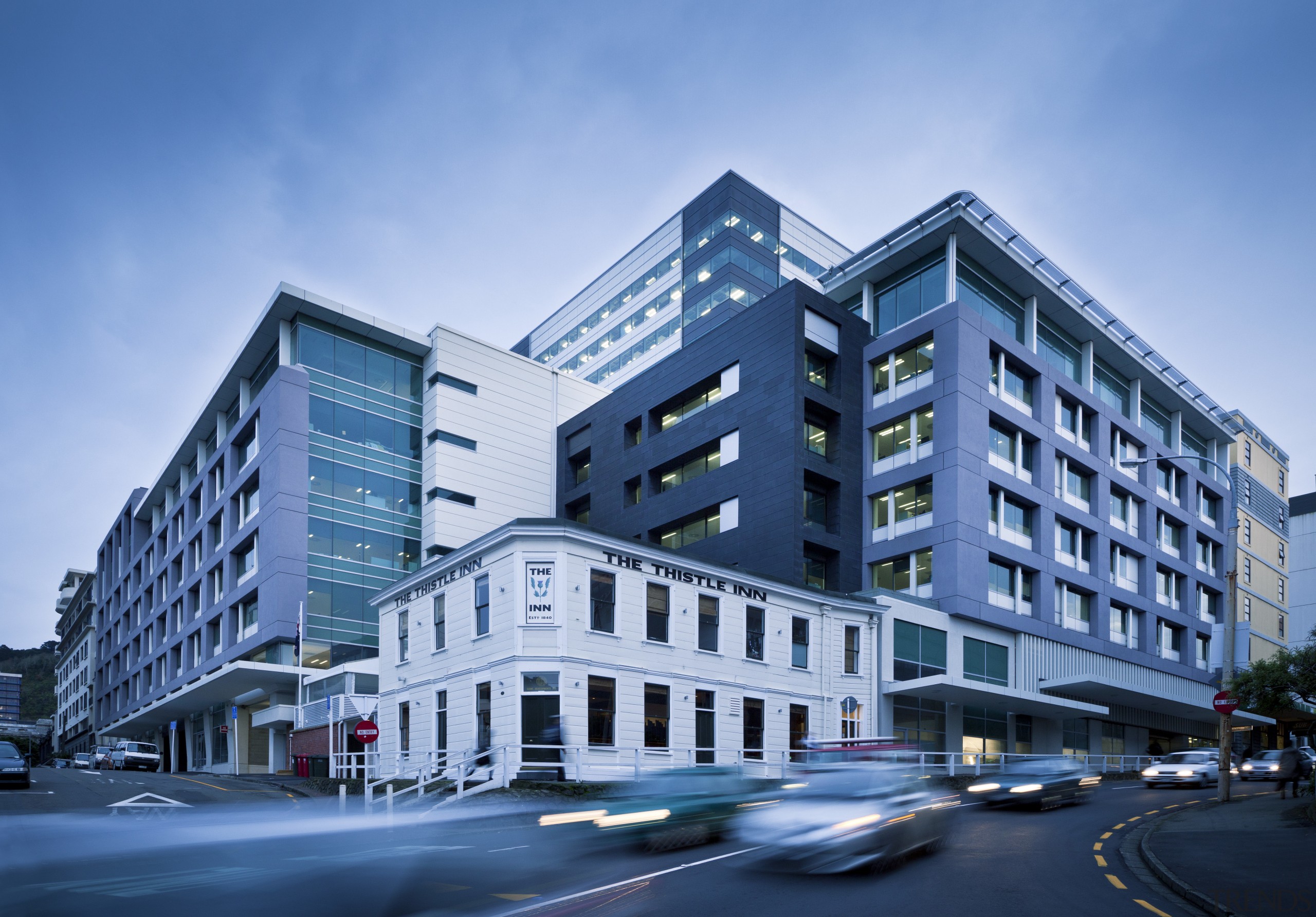 The Vogel building in Wellington's parliamentary district, refurbished apartment, architecture, building, city, commercial building, condominium, corporate headquarters, daytime, elevation, facade, headquarters, home, hotel, house, landmark, metropolis, metropolitan area, mixed use, neighbourhood, property, real estate, residential area, sky, tower block, urban area, window, teal, blue