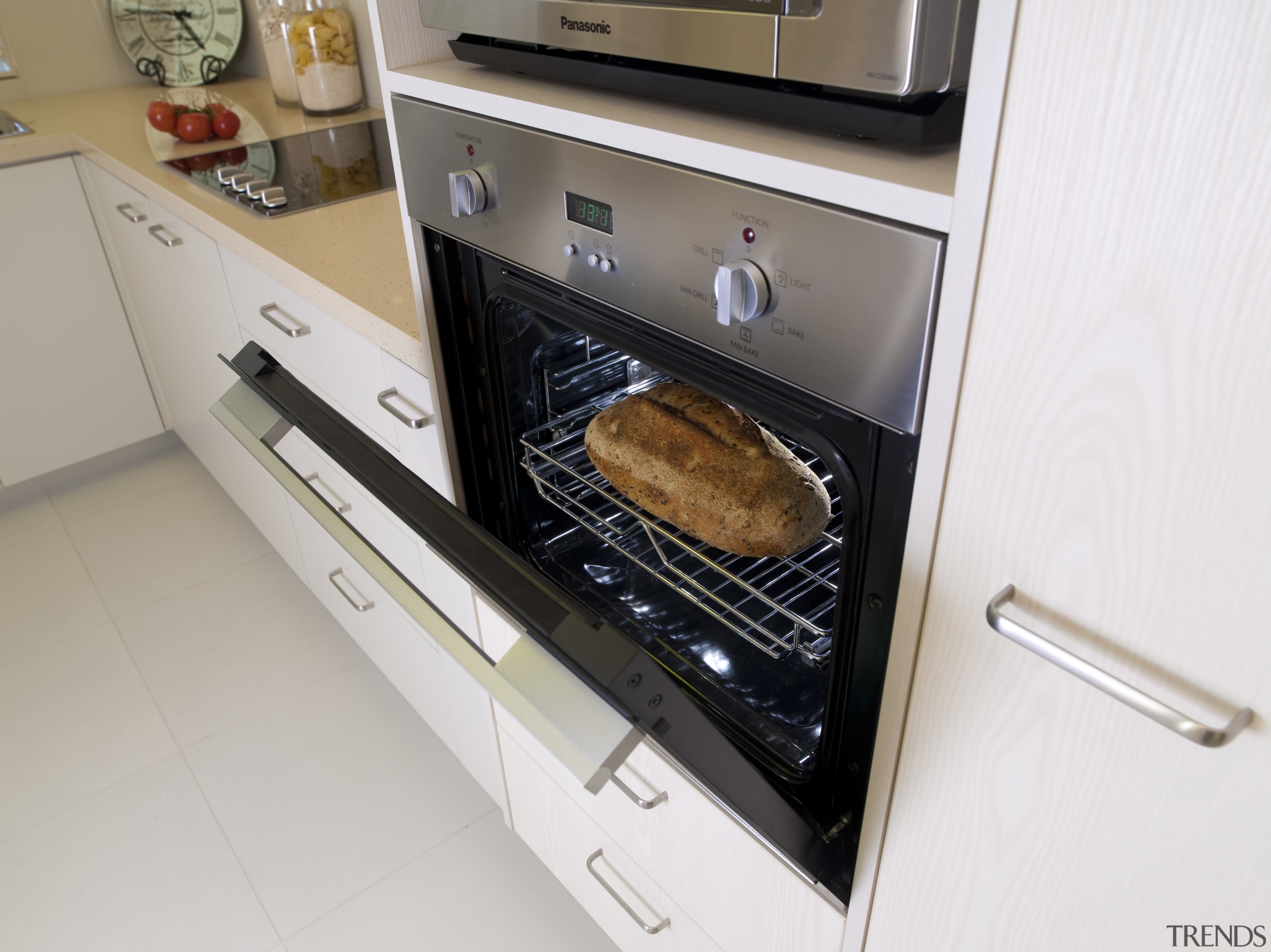 View of kitchen at the St Peter's Green countertop, gas stove, home appliance, kitchen, kitchen appliance, kitchen stove, major appliance, oven, gray