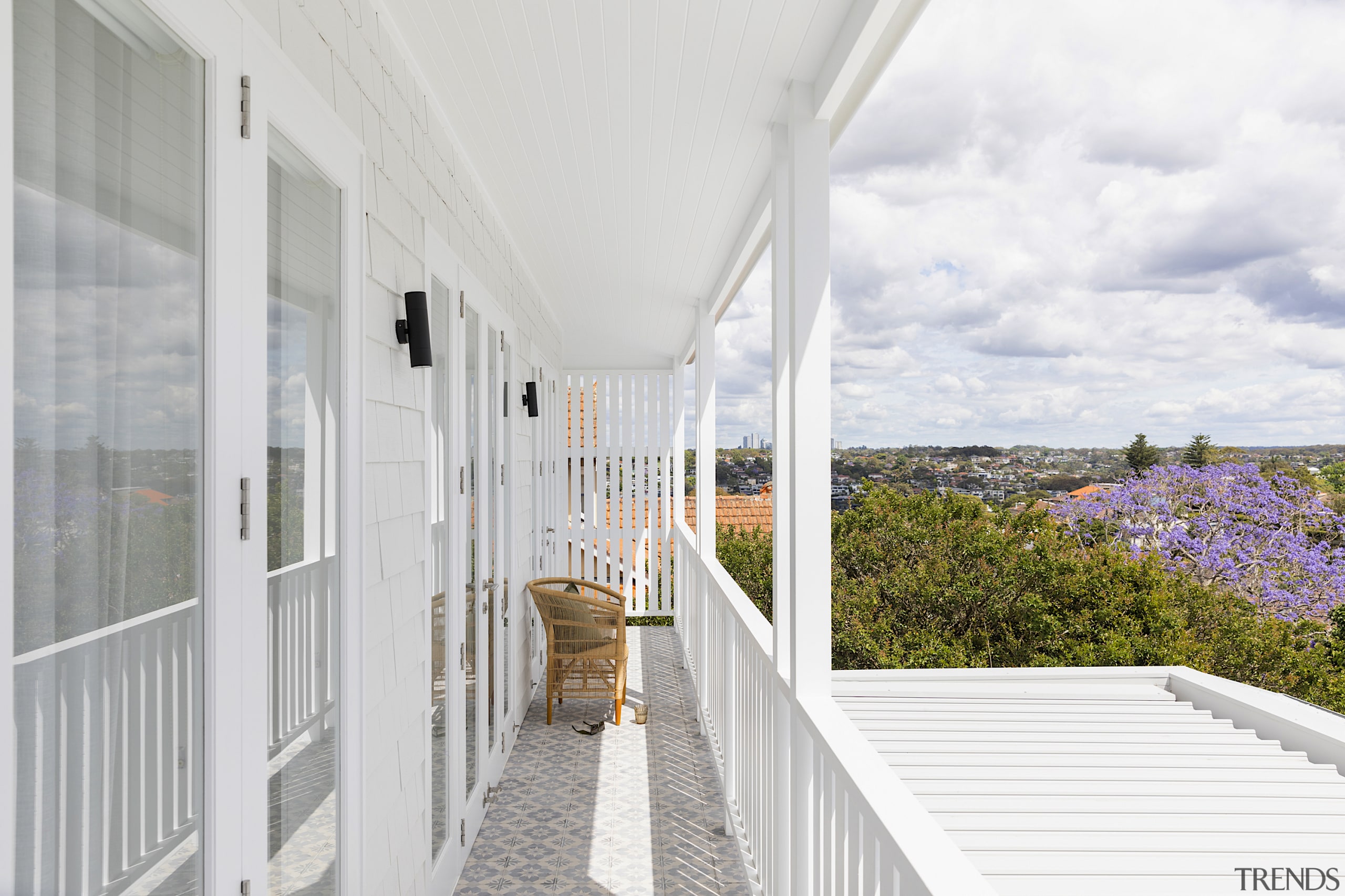 The new upstairs front balcony. - Heightened presence 