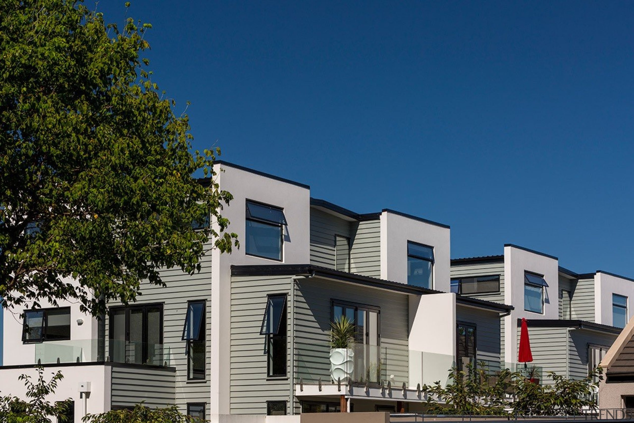 Envira timber weatherboards weigh almost one-third the weight apartment, architecture, building, condominium, elevation, facade, home, house, mixed use, neighbourhood, property, real estate, residential area, sky, suburb, blue