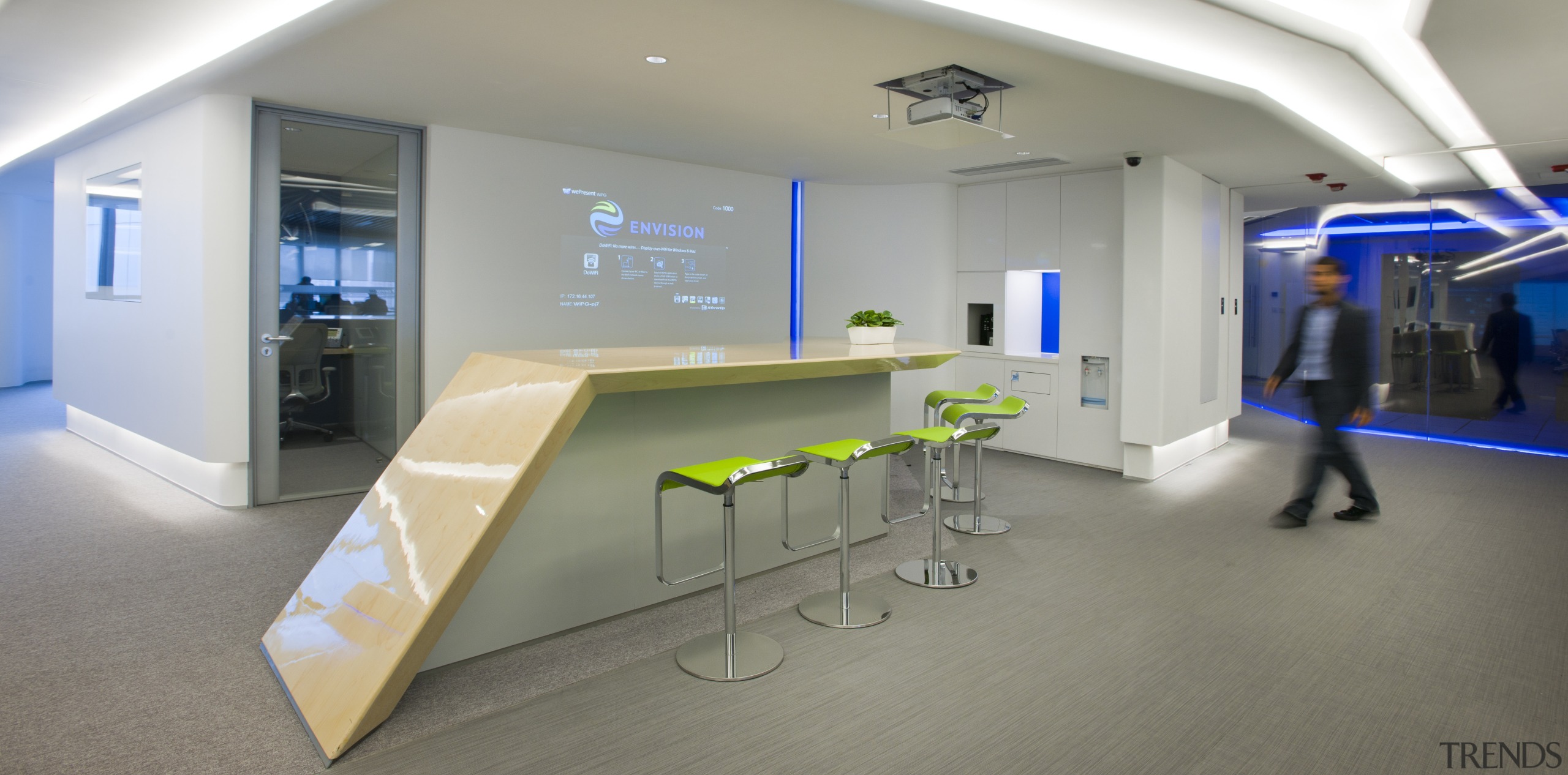 Envision office designed by M Moser Associates - floor, institution, interior design, office, product design, gray