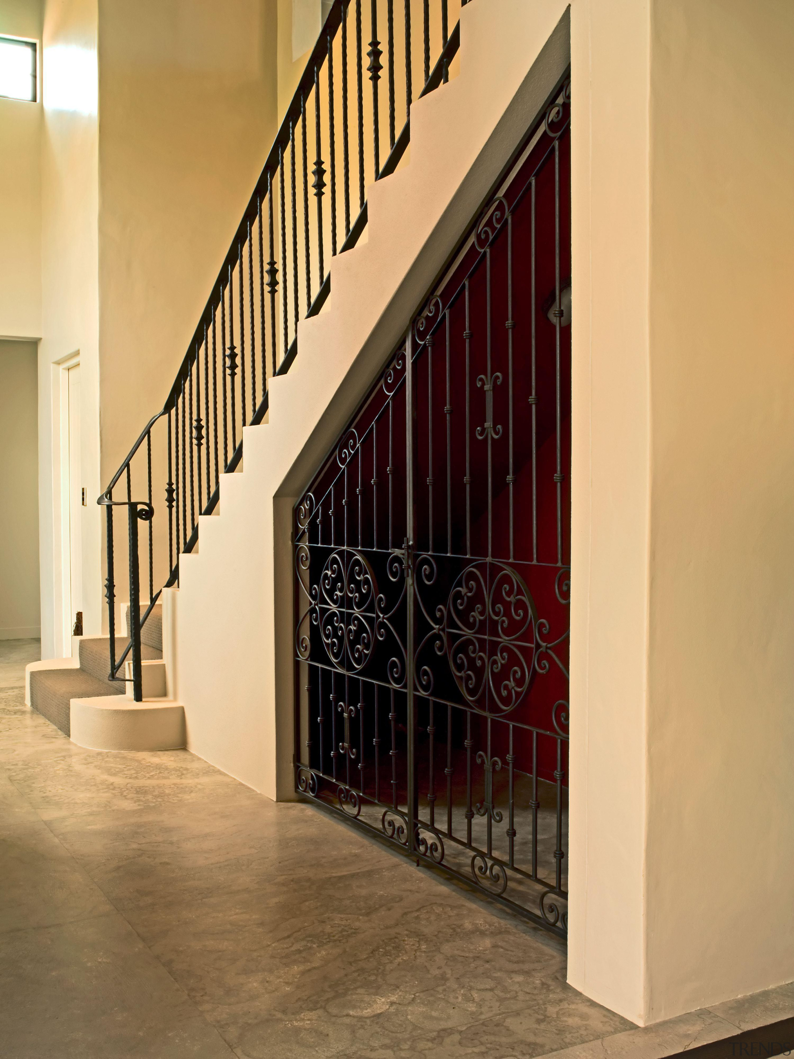 566 Whitford Rd Entry - Whitford Rd Entry architecture, baluster, door, estate, handrail, iron, property, stairs, structure, wall, orange