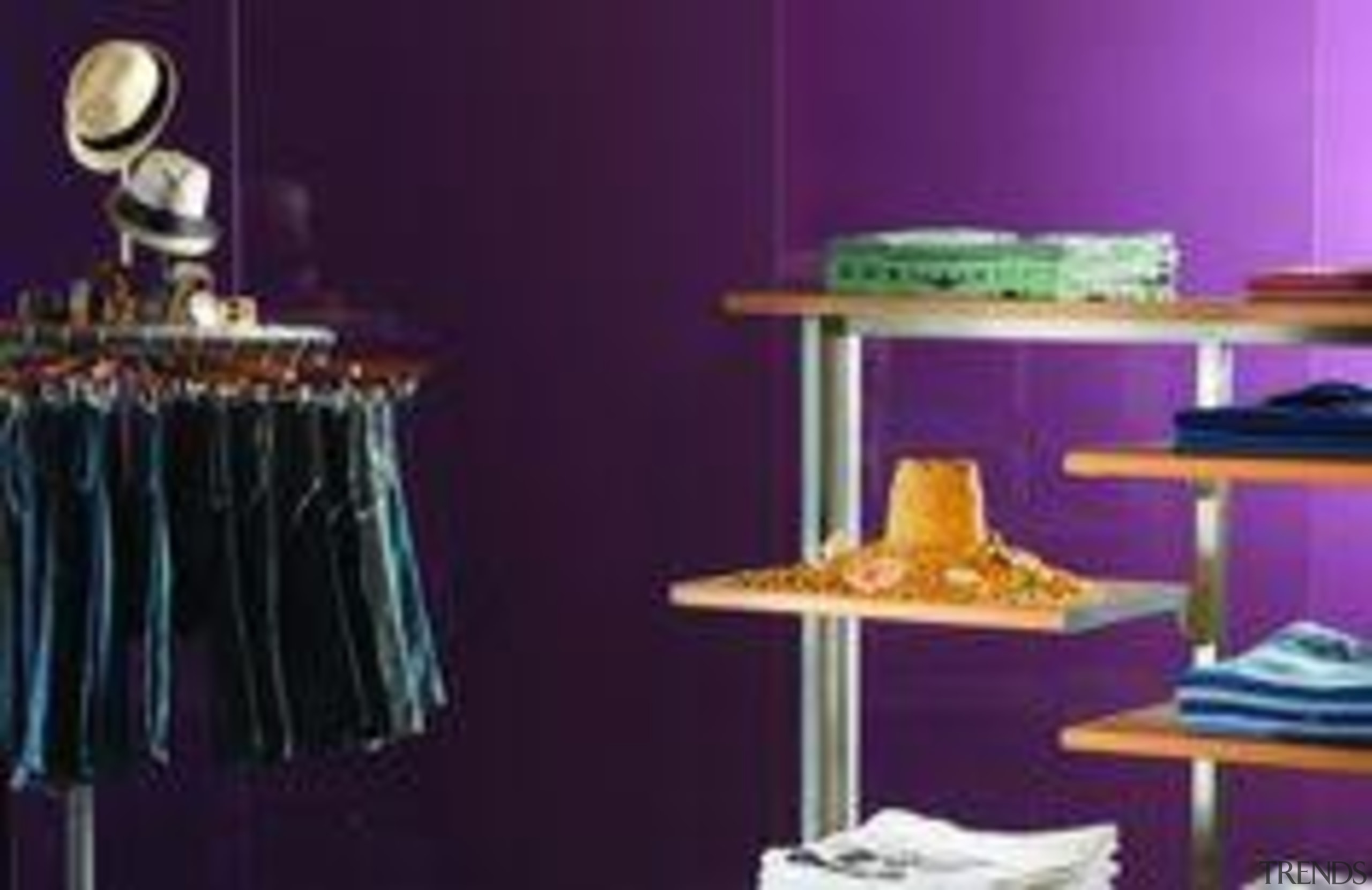 Walls featuring Seratone Princess. - Walls featuring Seratone furniture, interior design, lighting, product, product design, purple, table, purple