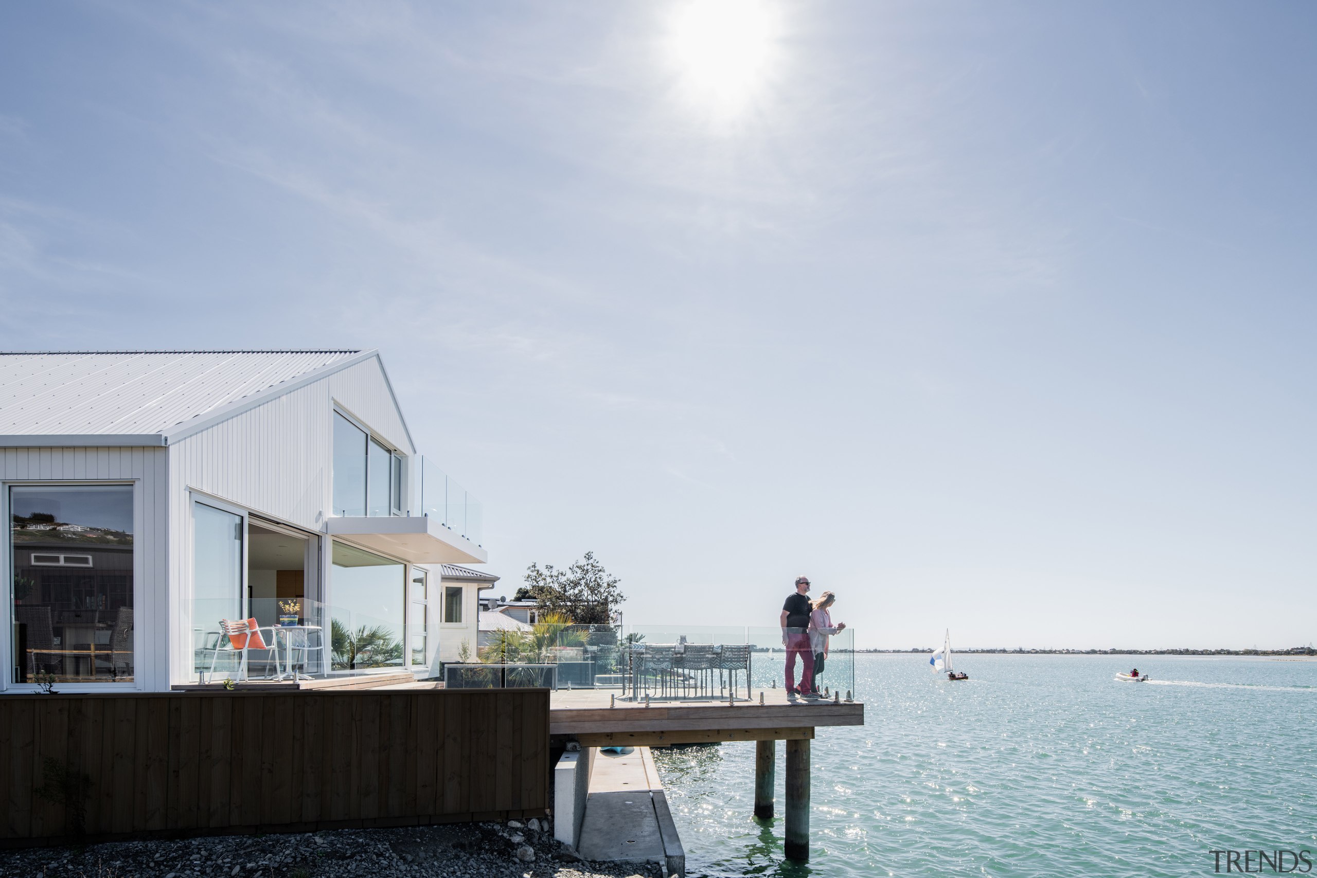 A glass balustrade was required for the deck/pier 