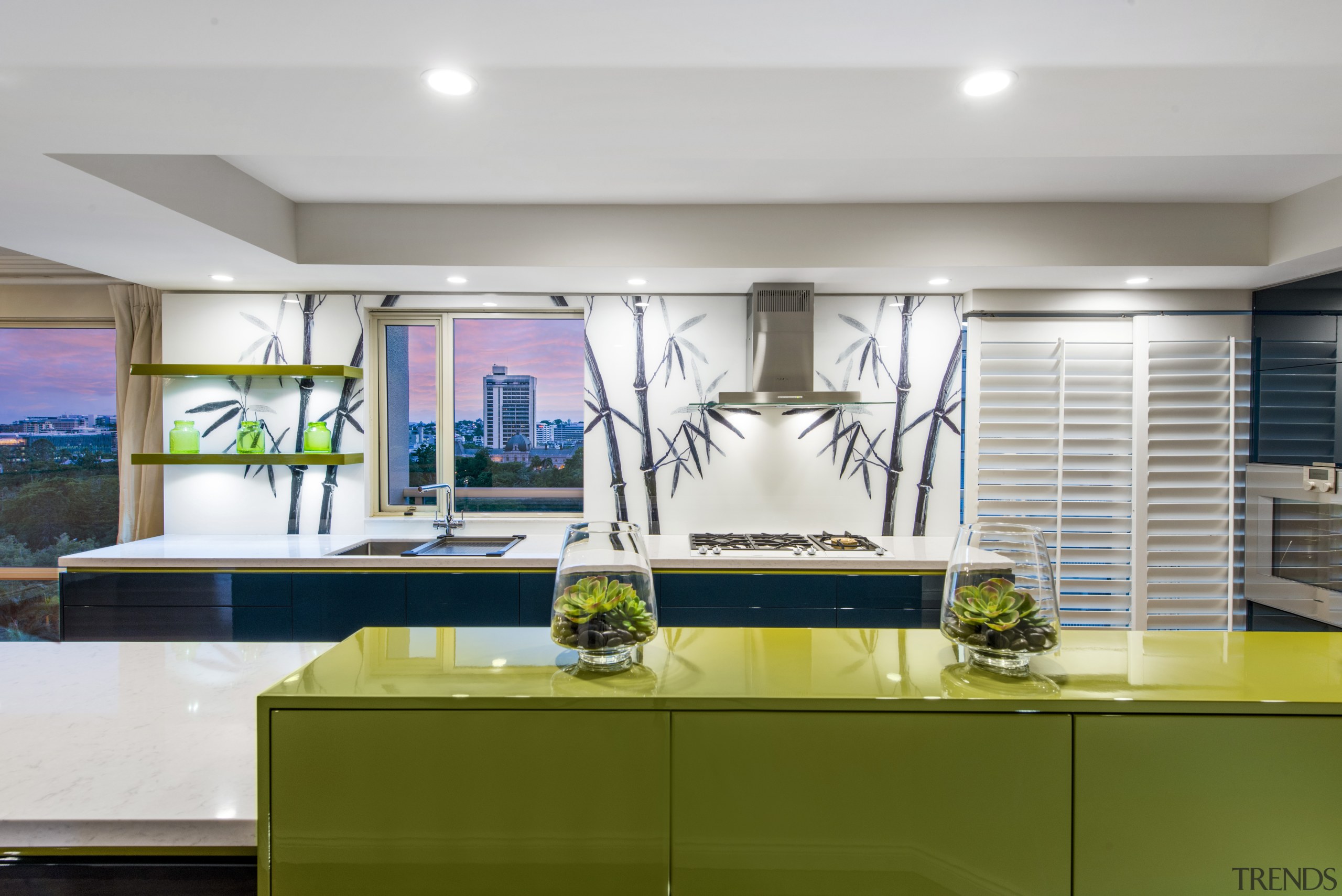 Cabinetry colours in this apartment kitchen by interior ceiling, countertop, interior design, kitchen, gray
