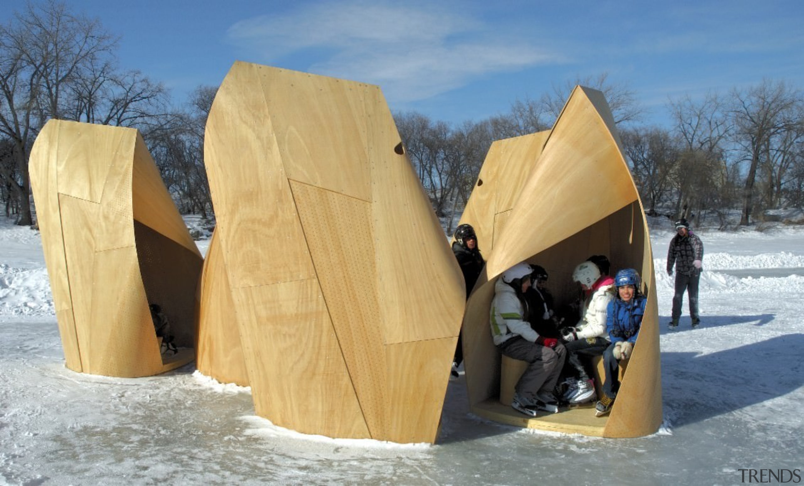 Architect: Patkau ArchitectsPhotography by James Dow product design, winter, wood, orange