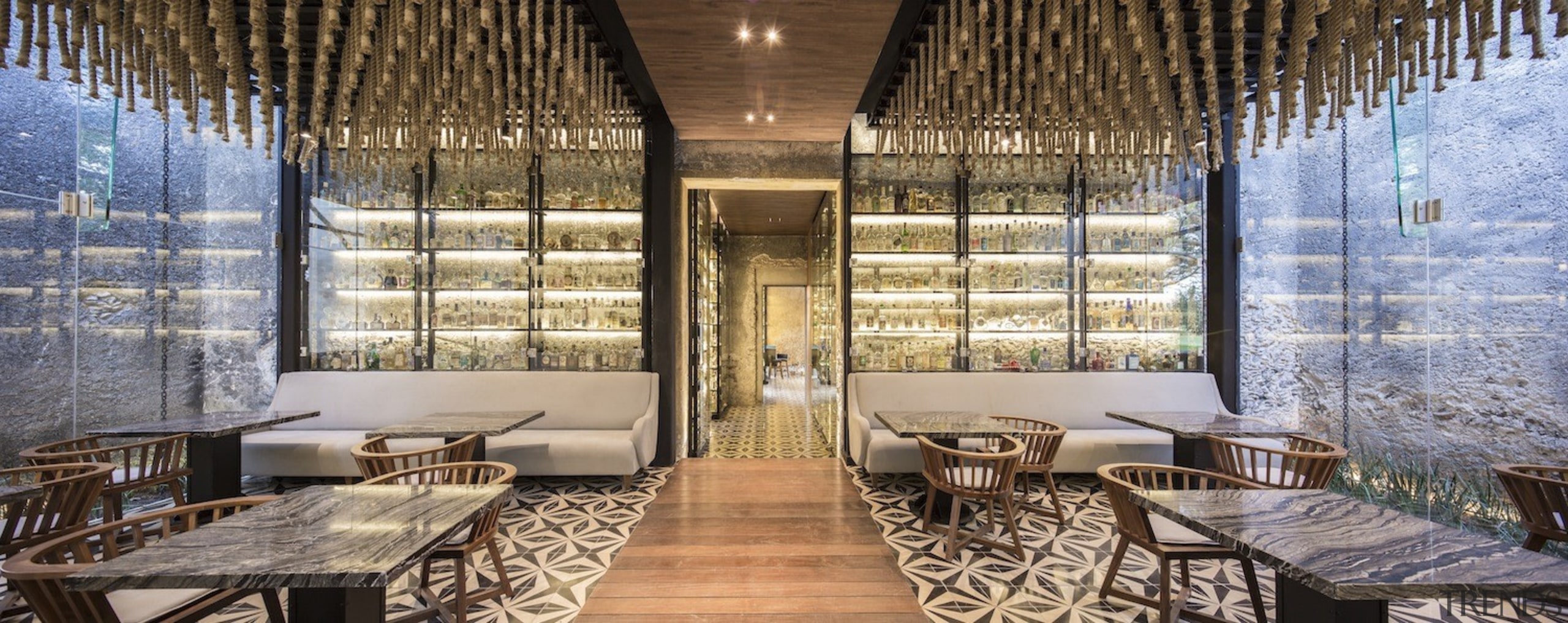  Architect: Central de Proyectos SCP interior design, restaurant, brown, gray