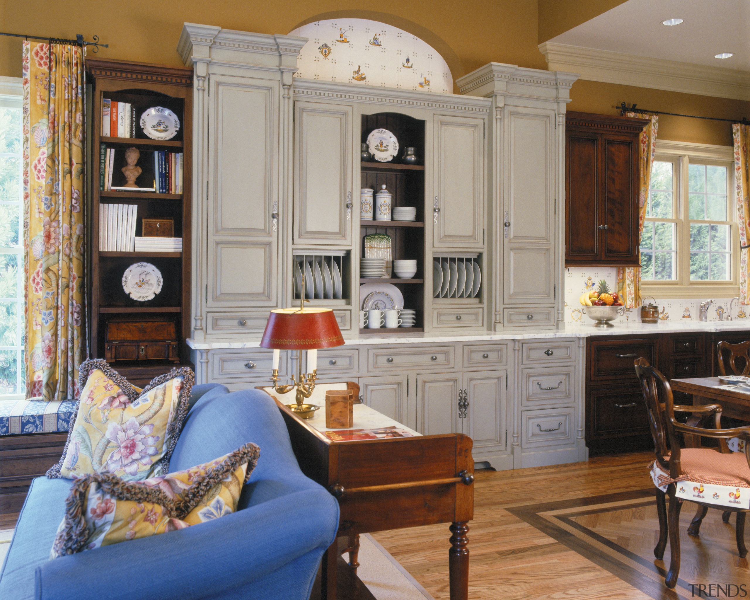 view of this kitchen designed by woodall design cabinetry, furniture, home, interior design, kitchen, living room, room, window, gray, brown