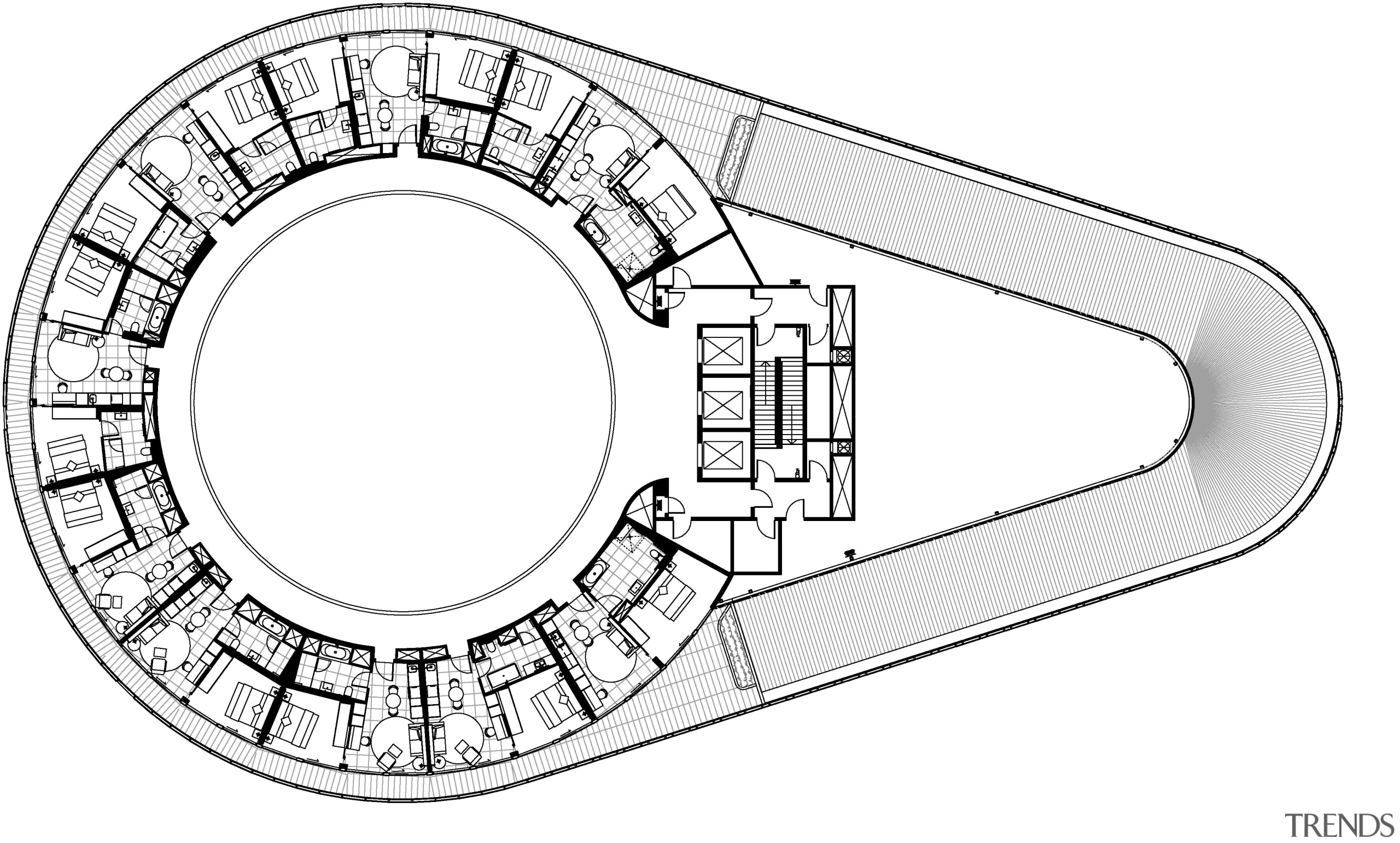 Plans demonstrate the typical floor layouts of the angle, area, auto part, black and white, circle, design, drawing, font, hardware, hardware accessory, line, line art, product, product design, white