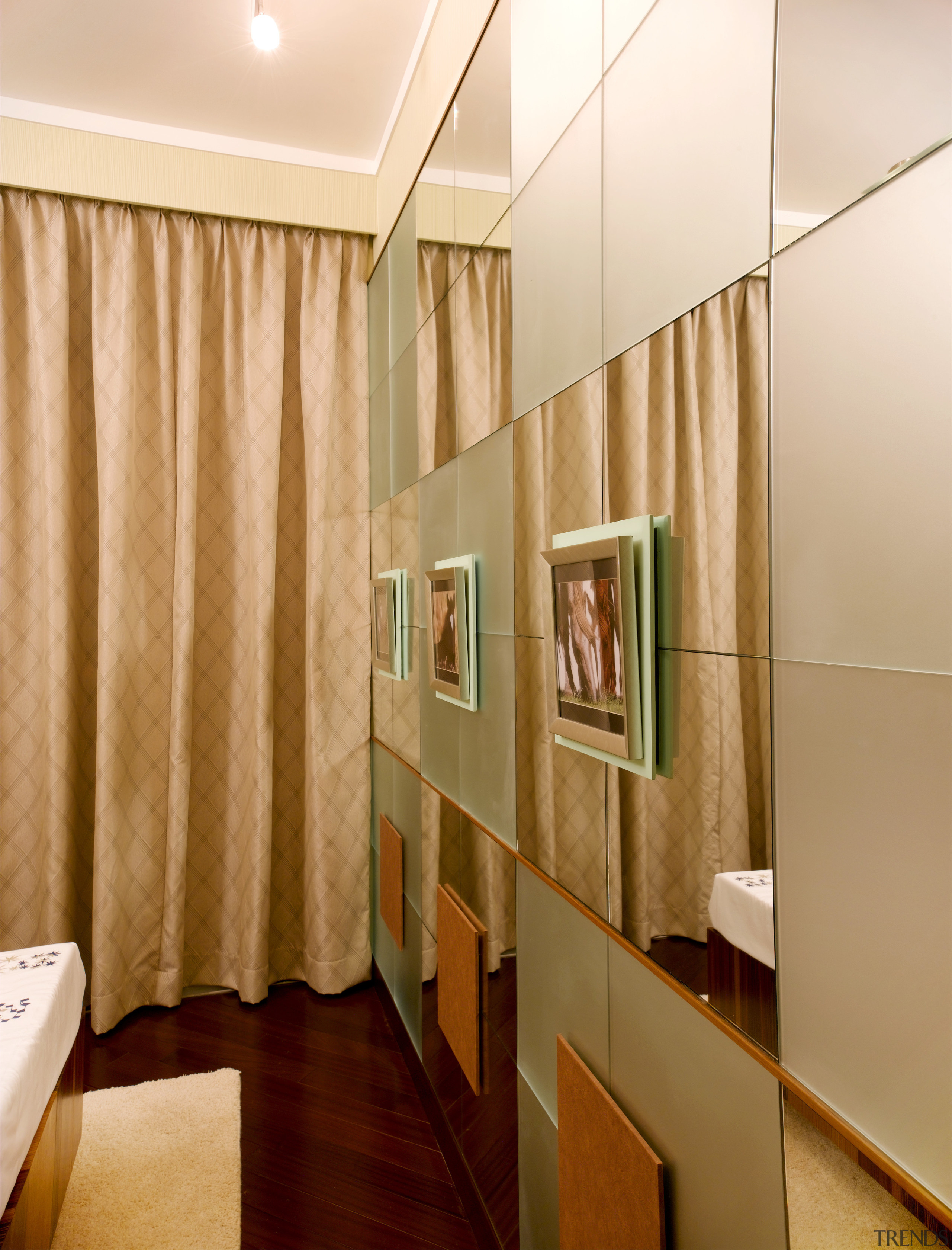 A view of the living area. - A ceiling, floor, flooring, interior design, room, wall, orange