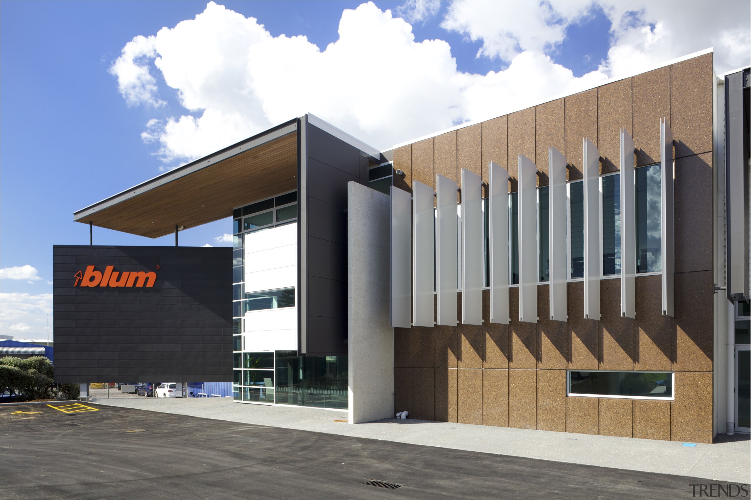 View of exterior of Blum building. - View architecture, building, commercial building, corporate headquarters, elevation, facade, mixed use, property, real estate