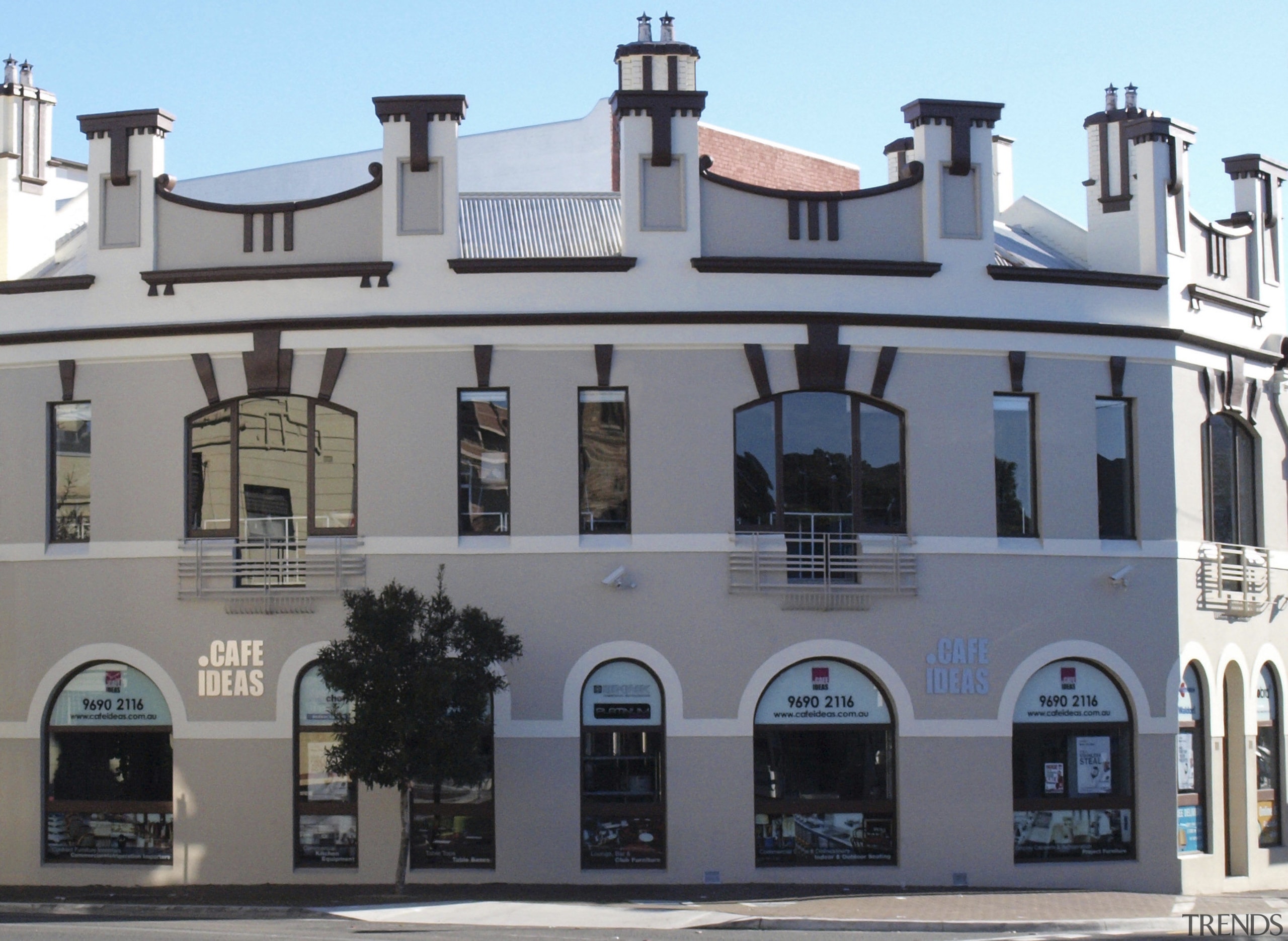 The crown hotel in Sydney has undergone an architecture, building, facade, mixed use, window, gray