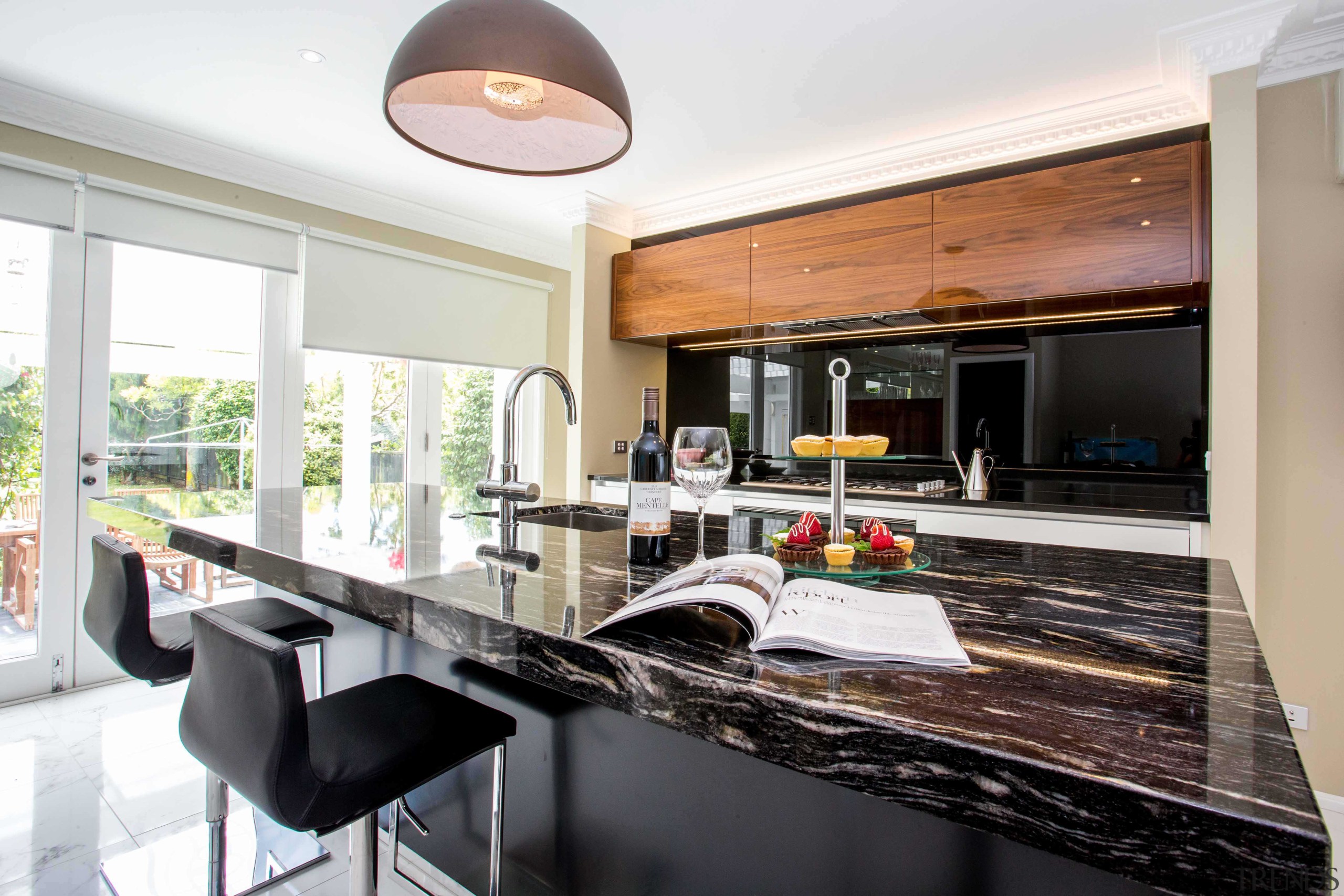 Contemporary new kitchen by Bespoke Kitchens on Khyber countertop, interior design, kitchen, real estate, white, black