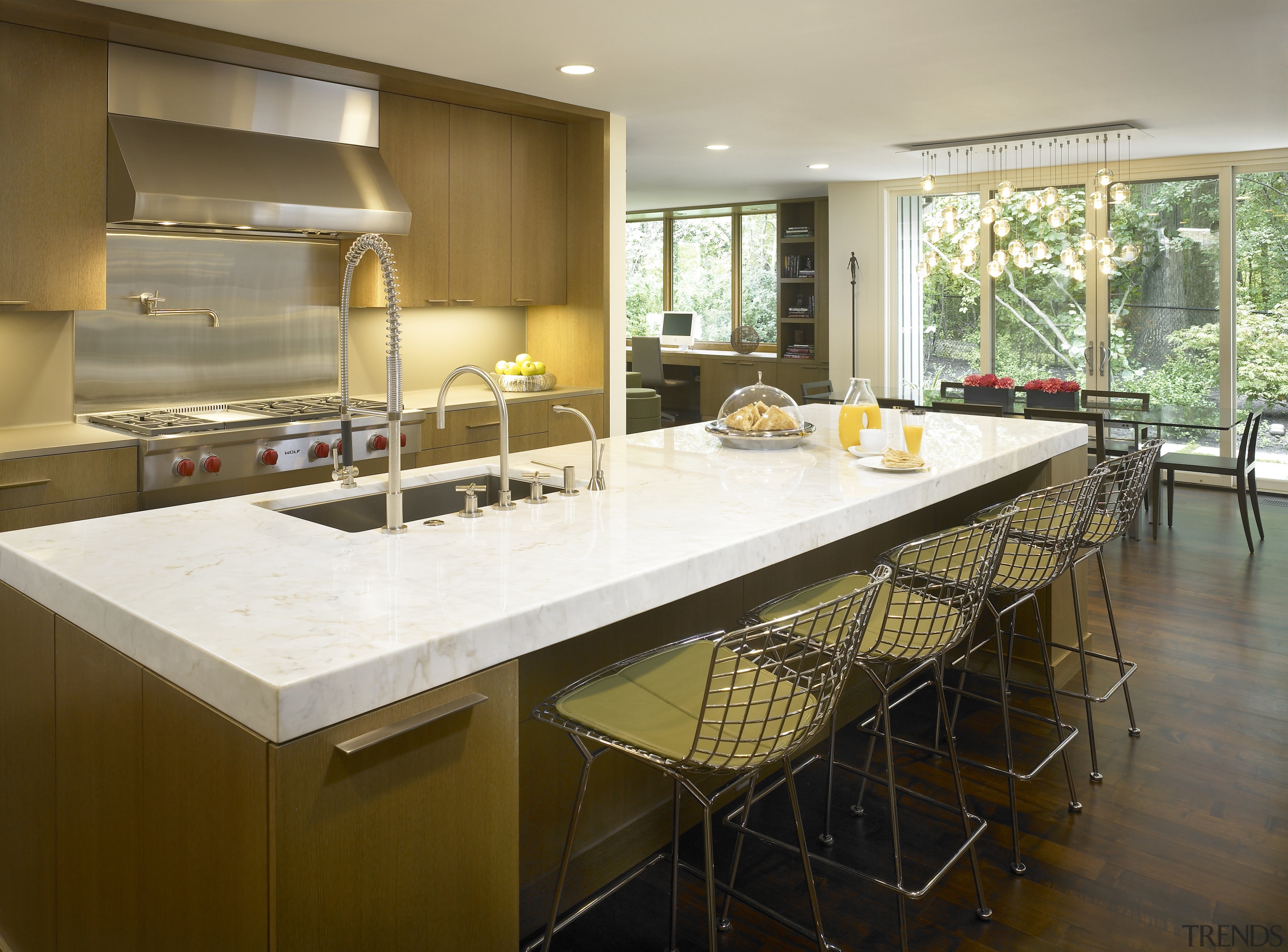 Contemporary kitchen by Architect Stuart Cohen - Contemporary countertop, interior design, kitchen, real estate, room, brown, white