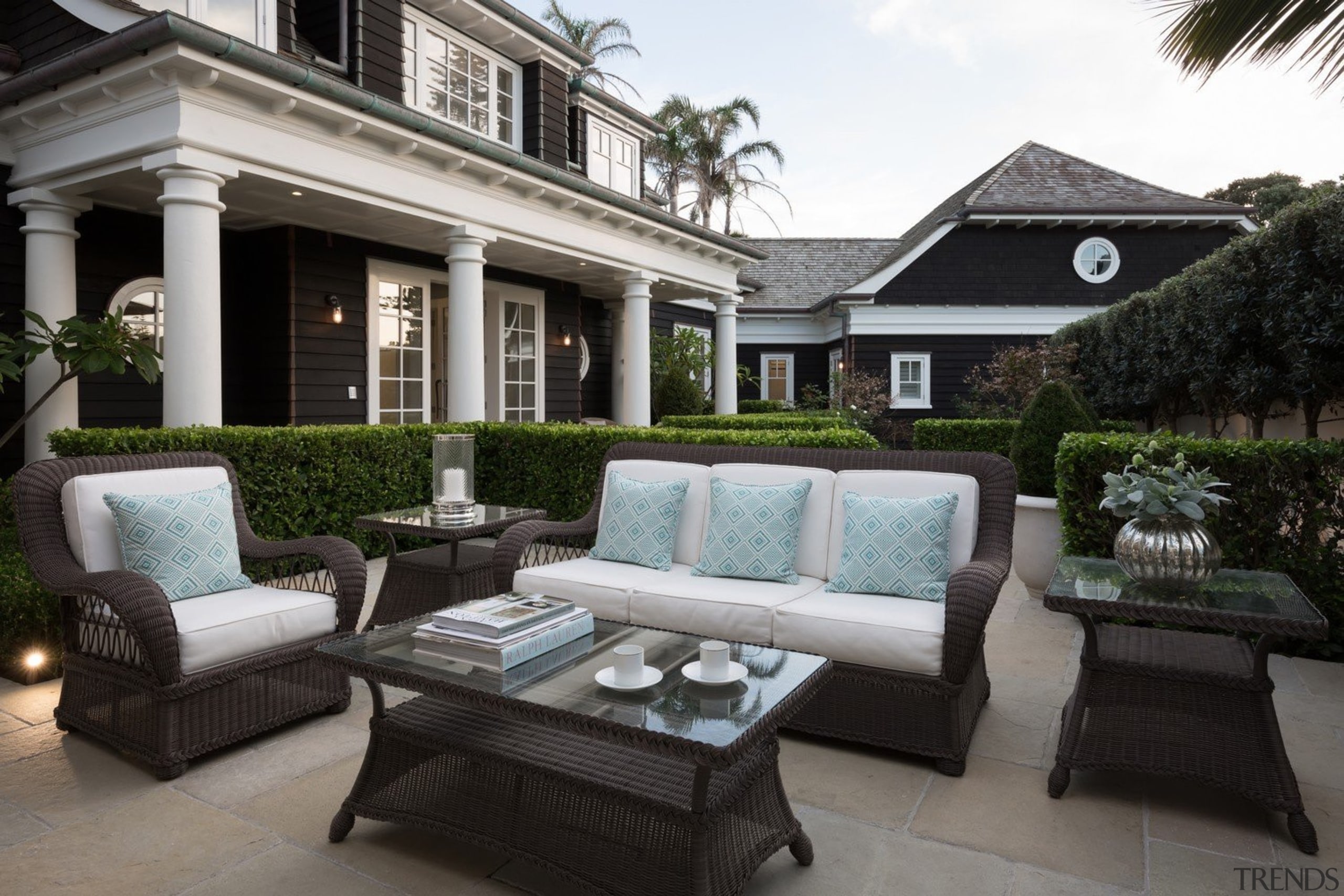 Outdoor living - Outdoor living - backyard | backyard, courtyard, estate, furniture, home, house, interior design, living room, luxury vehicle, outdoor structure, patio, property, real estate, black, gray