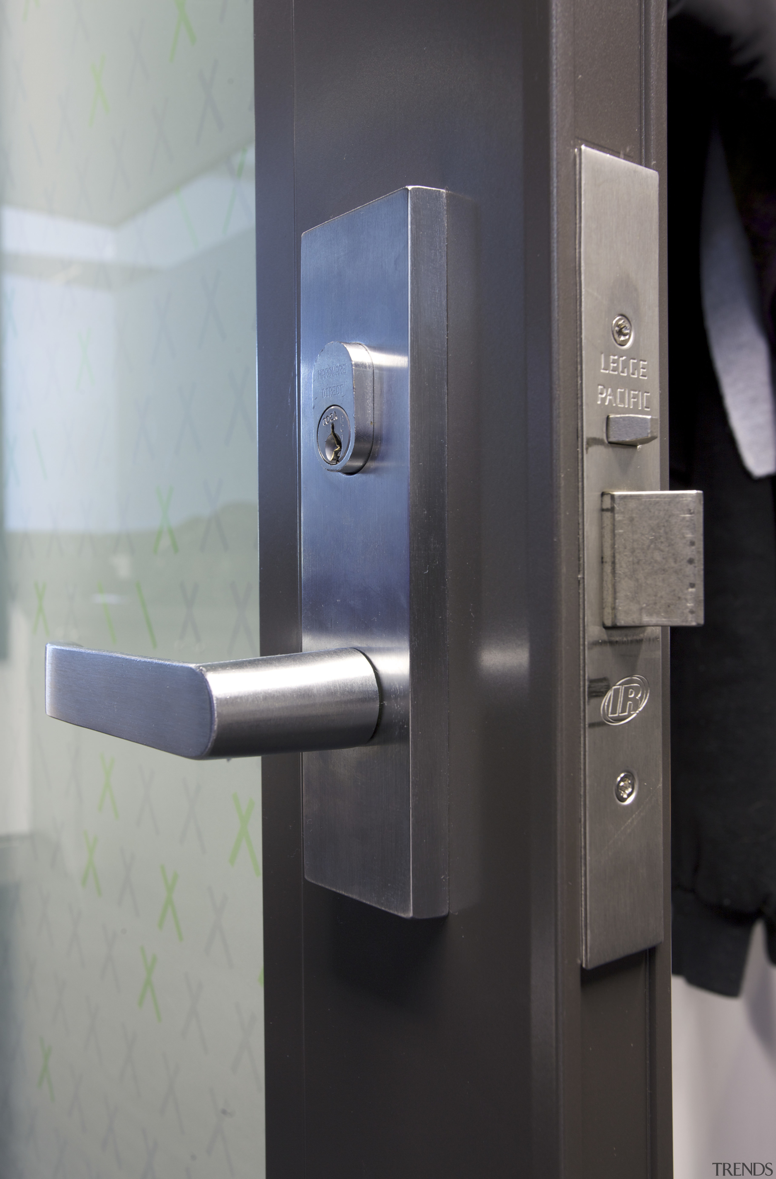 Ingersoll Rand Security Technologies specialises in door hardware. hardware accessory, lock, product design, gray, black