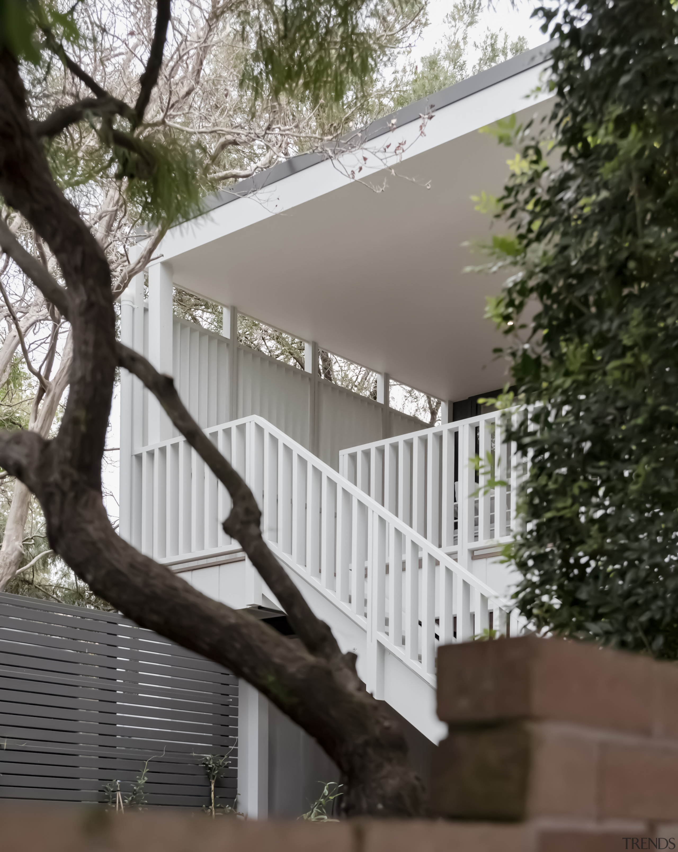 The new rear deck and stairs seem from 