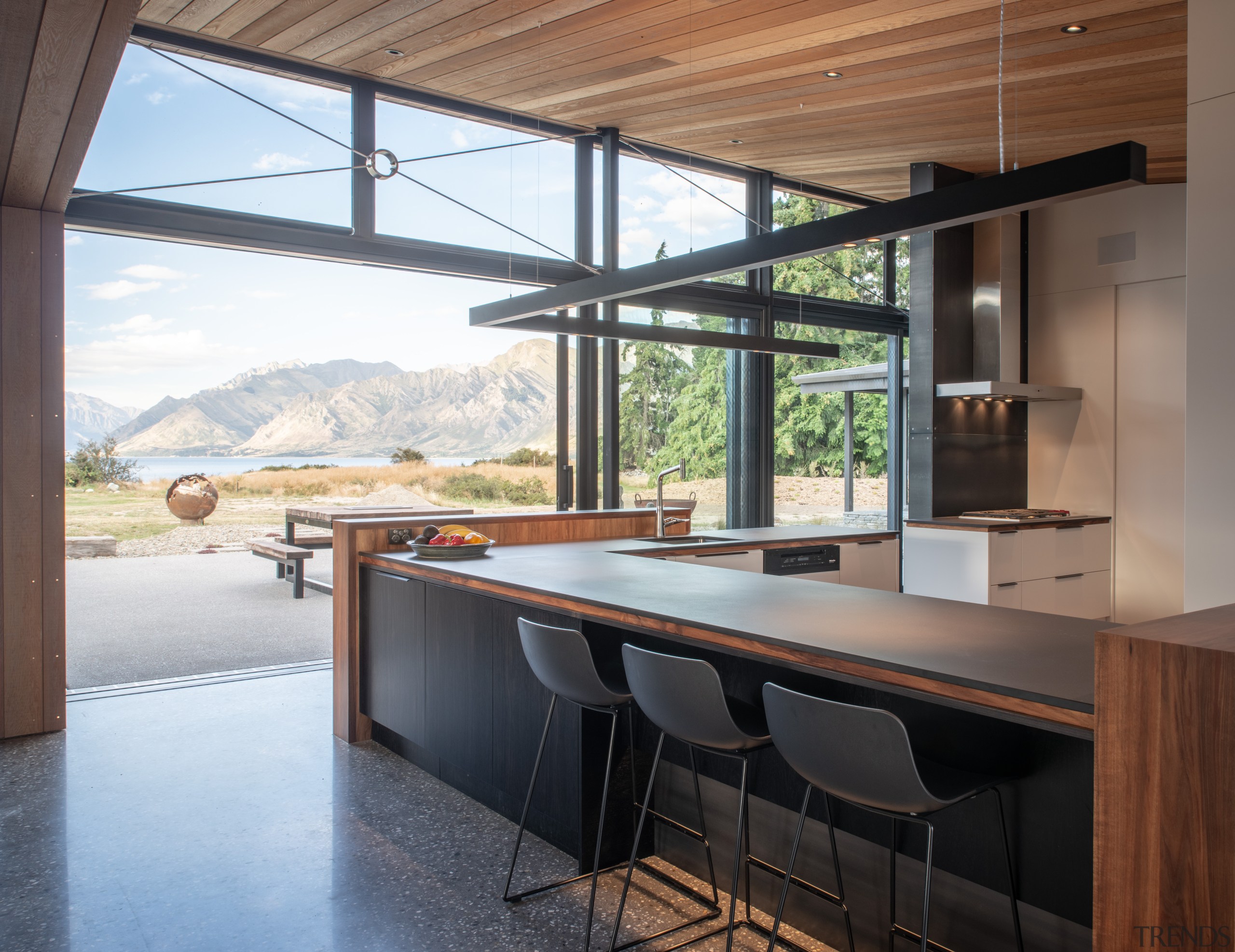 Polished concrete floors act as an energy-saving heat 