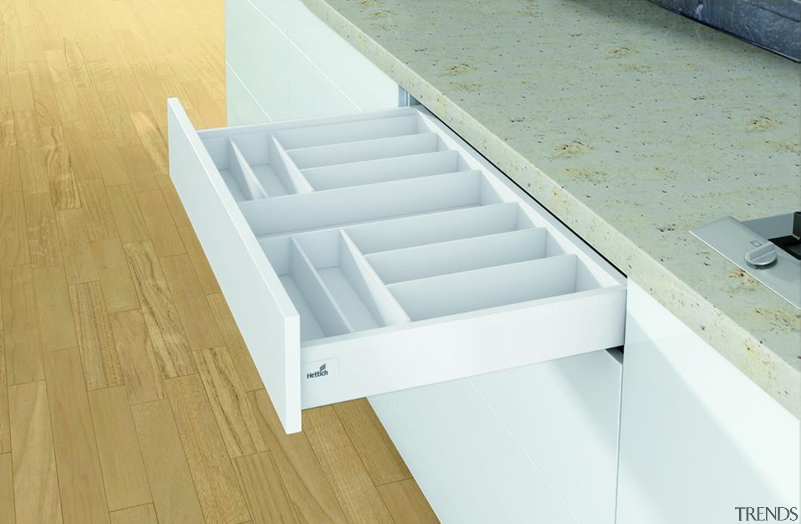 Cutlery Drawer - Cutlery Drawer - angle | angle, daylighting, drawer, floor, furniture, product, product design, table, wood, white, orange