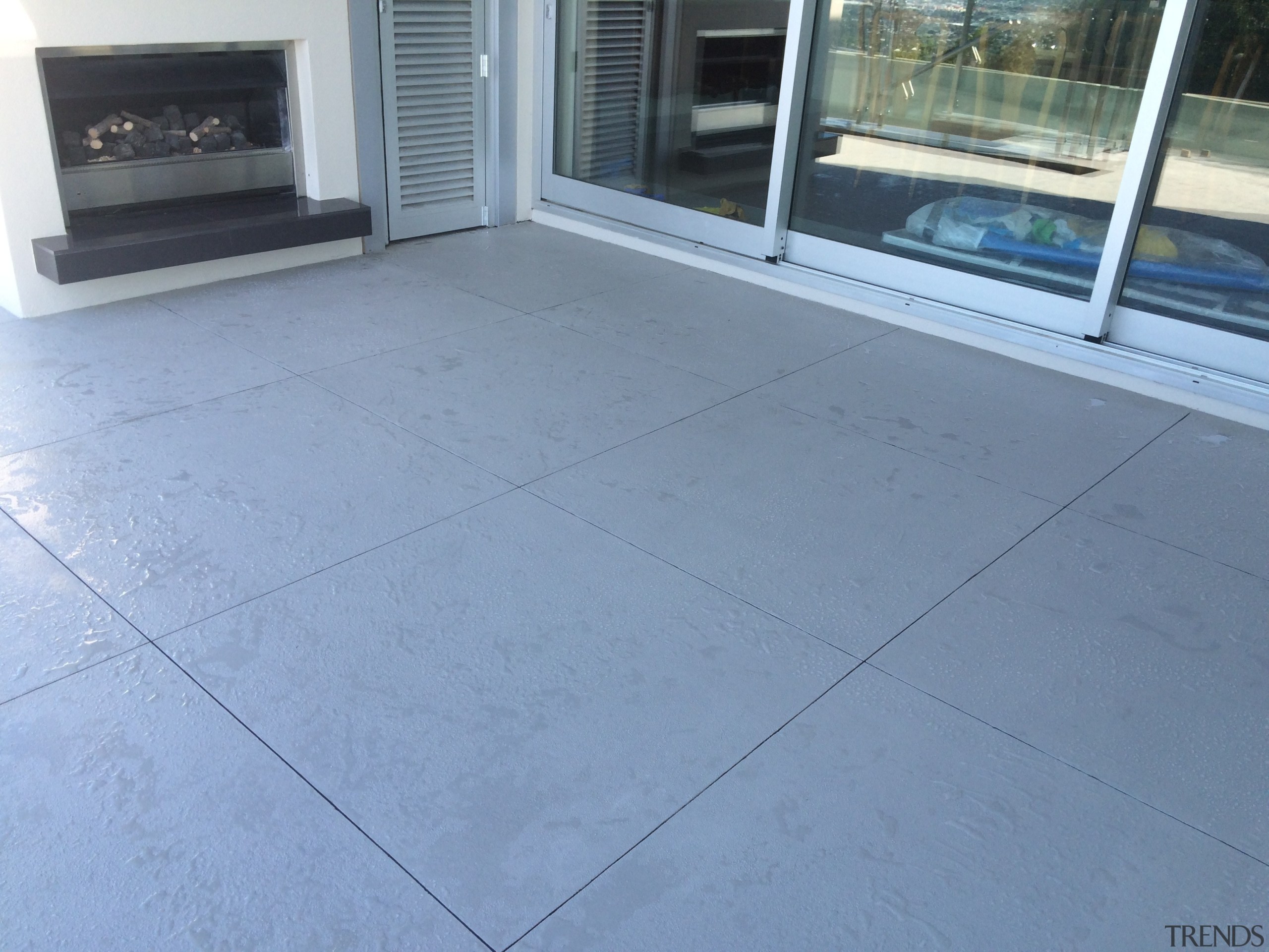 Cemcote Patio - Cemcote Patio - asphalt | asphalt, concrete, daylighting, floor, flooring, hardwood, property, road surface, tile, walkway, window, wood, teal