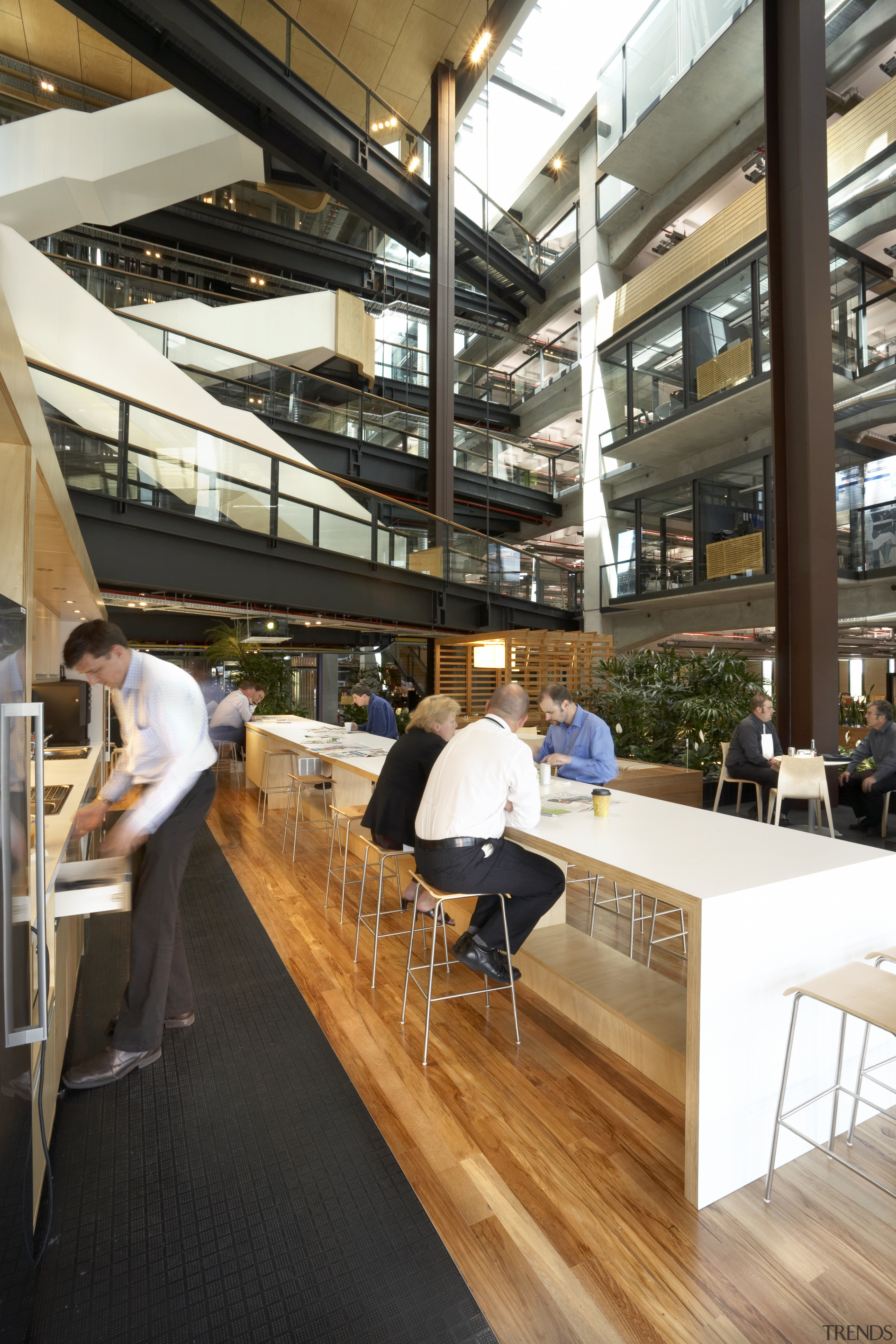 Interior view of the ground floor of the café, furniture, interior design, restaurant, black