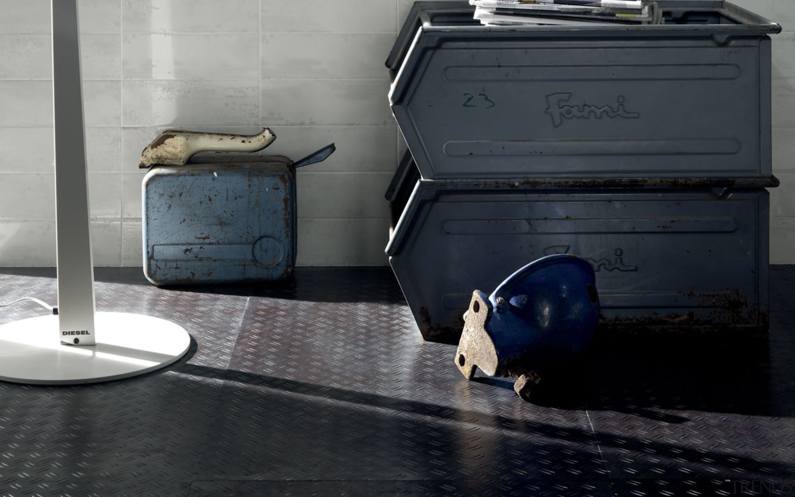 Boss Metal is available in 300x600mm at The car, floor, mammal, snout, black, gray