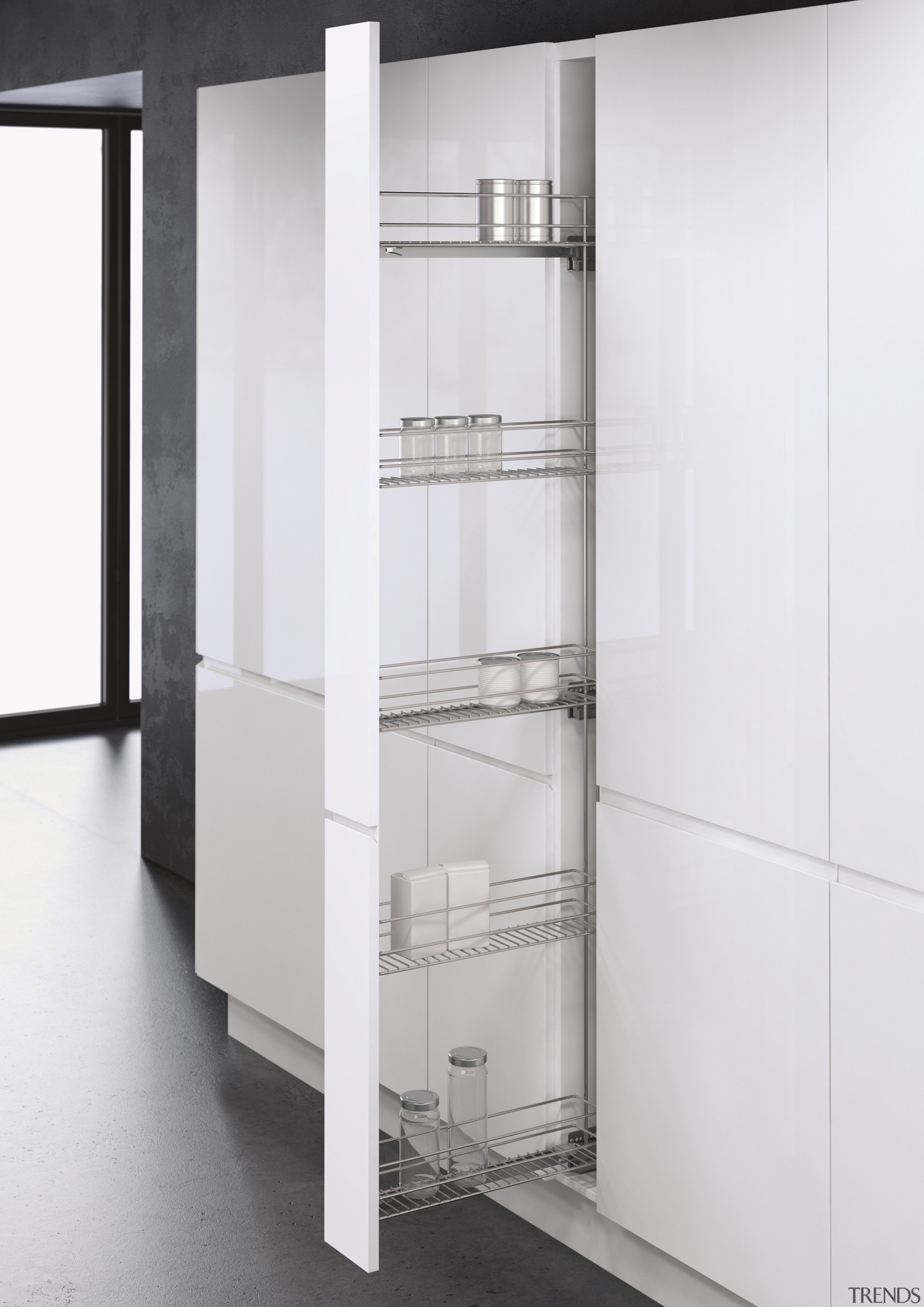 Vauth Sagel VS TAL WIRO Rack 15 Tall bathroom accessory, display case, furniture, product, shelving, white