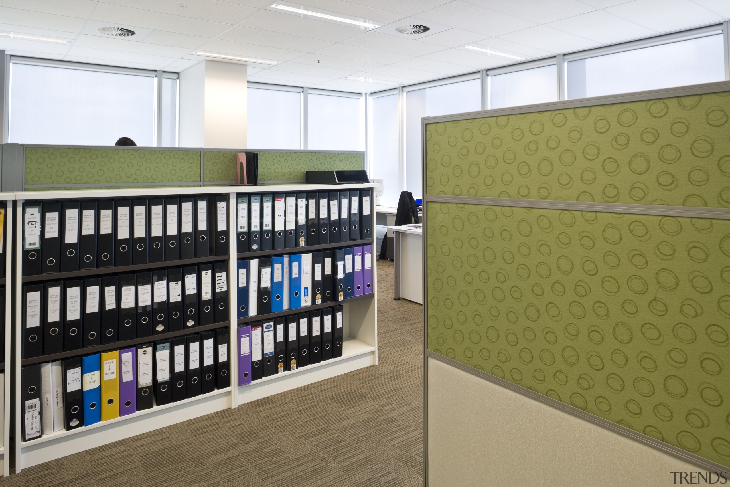 CSA followed designs created by the architect and institution, product, shelving, brown, white