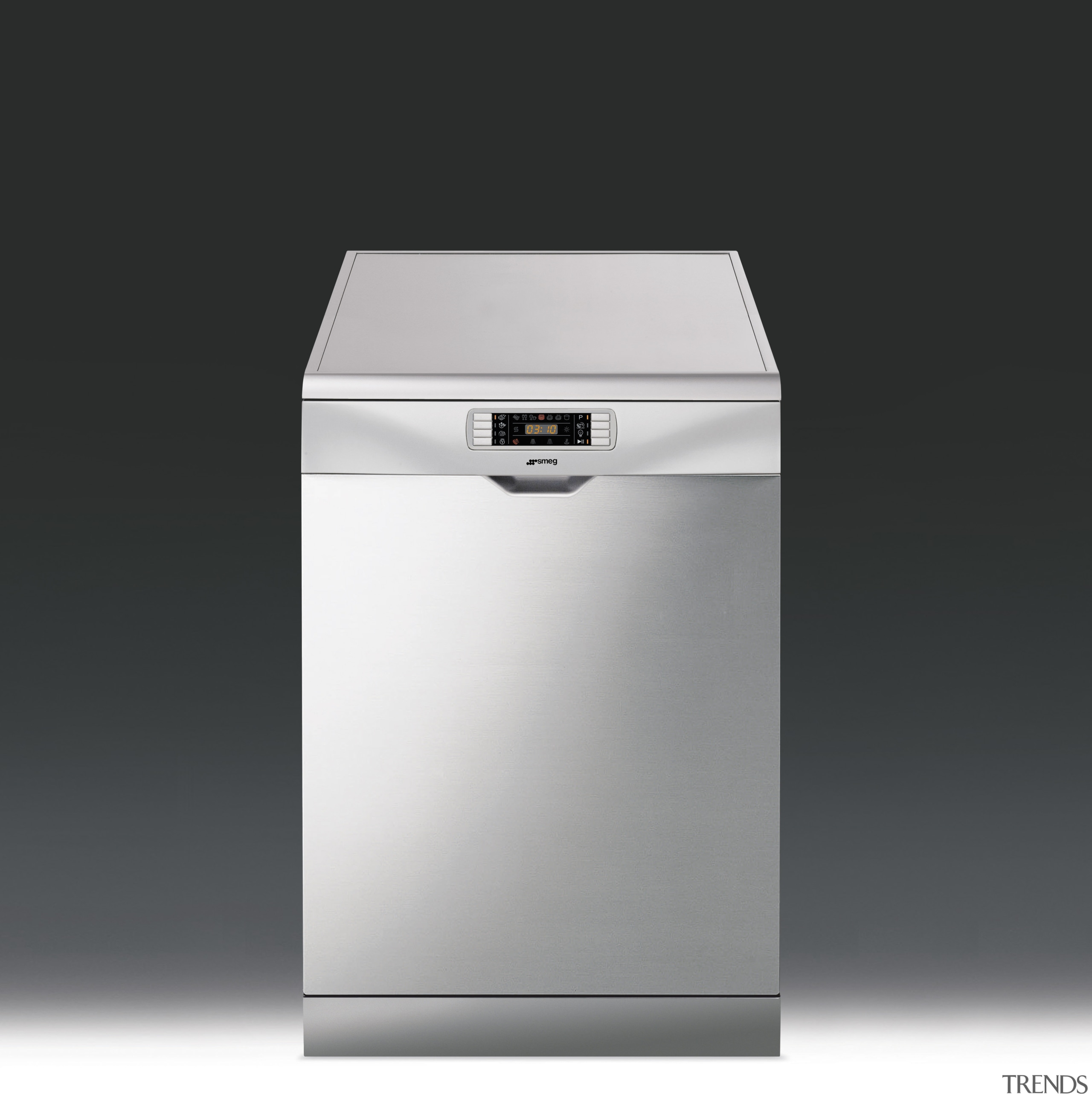 View of Smeg dishwasher. - View of Smeg home appliance, kitchen appliance, major appliance, product, product design, black