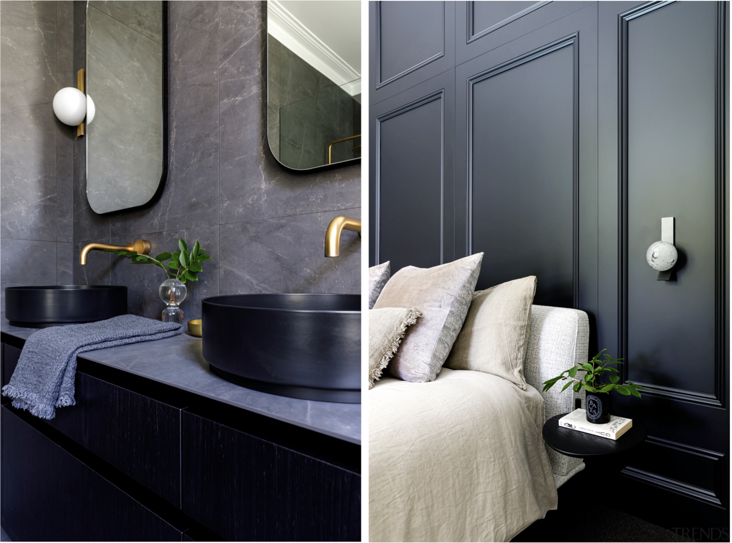 Dark tones and detailed finishes are celebrated in 