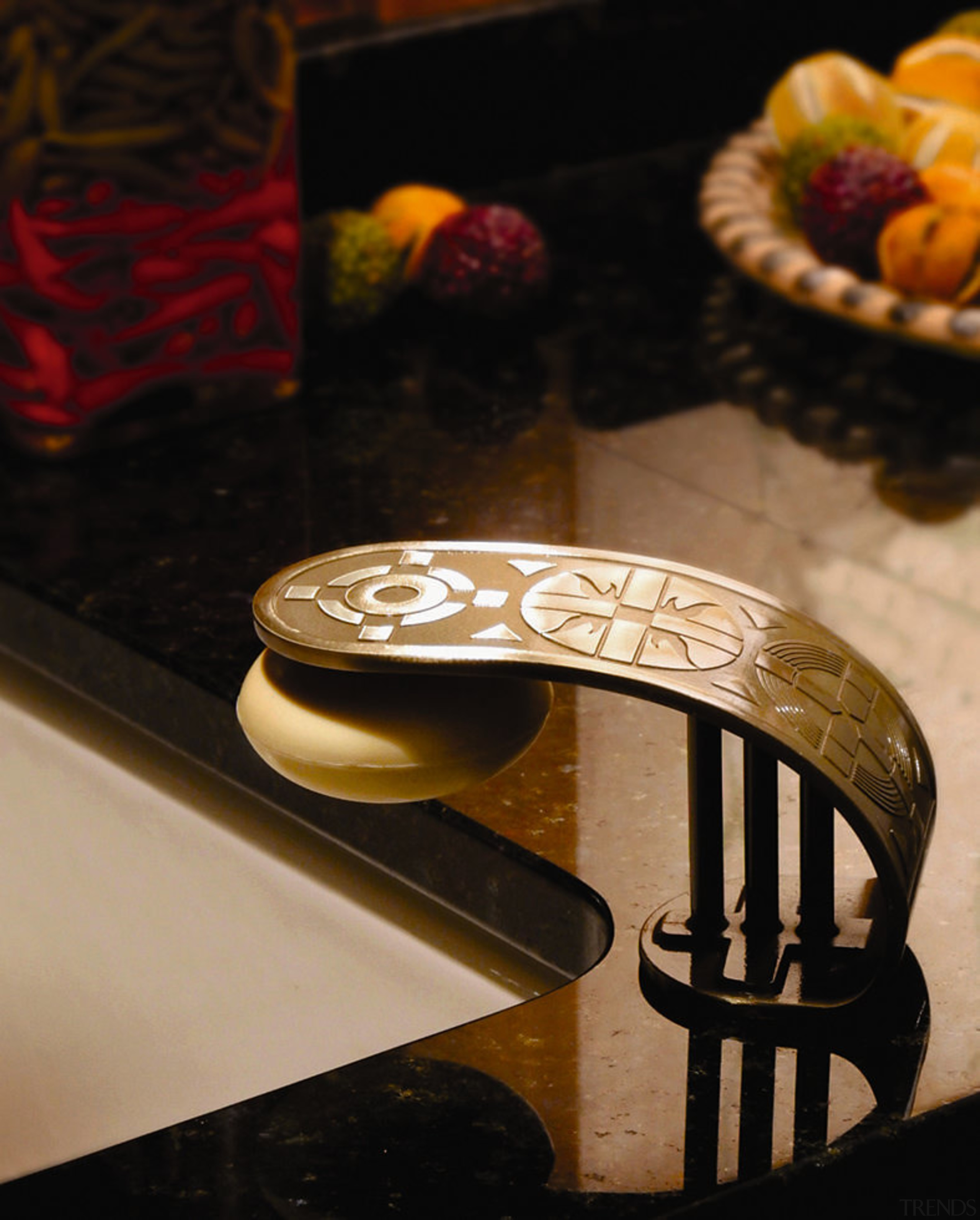 View of the soap holder - View of table, black