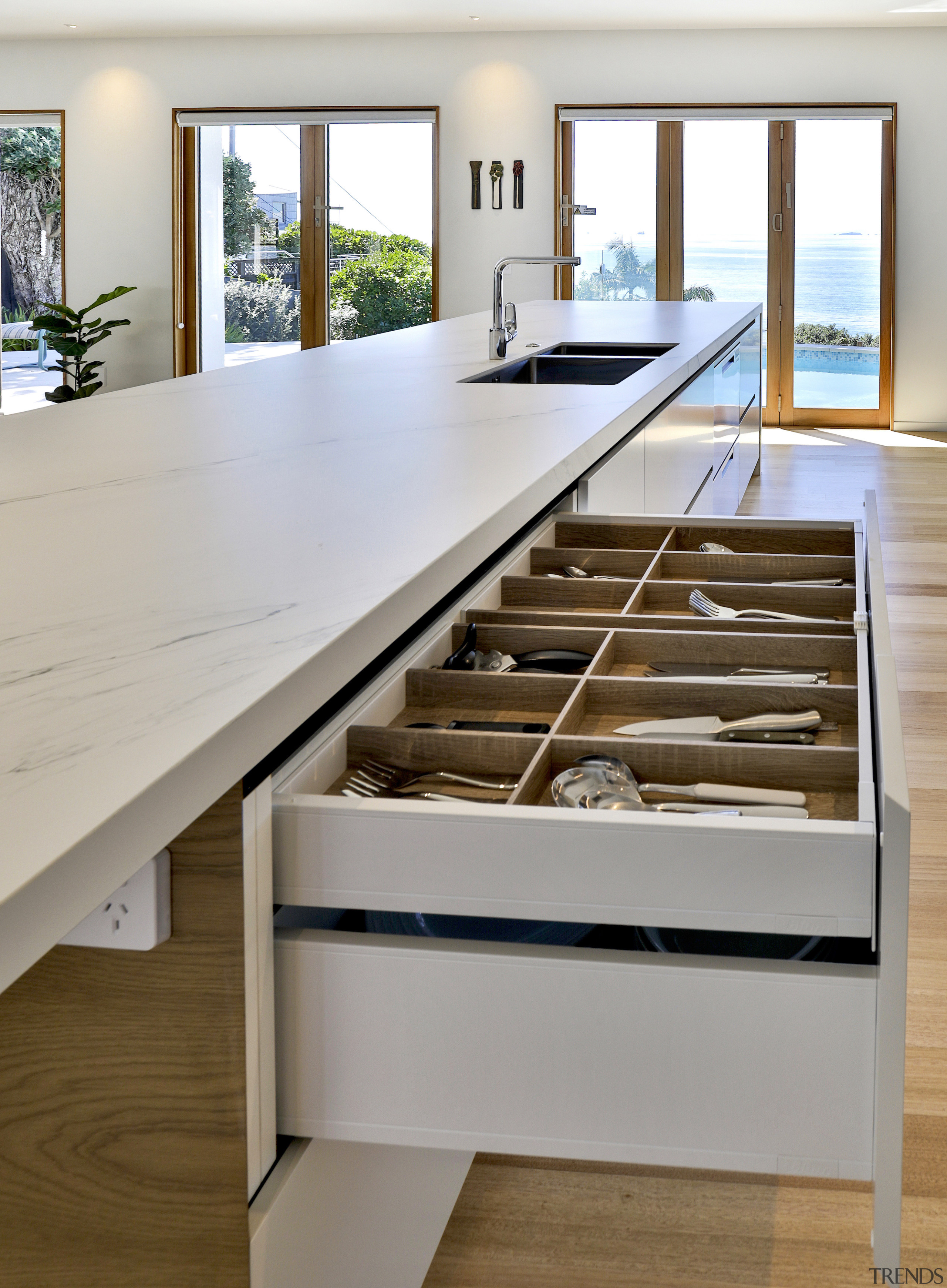 With only two visible drawer fronts, the top 