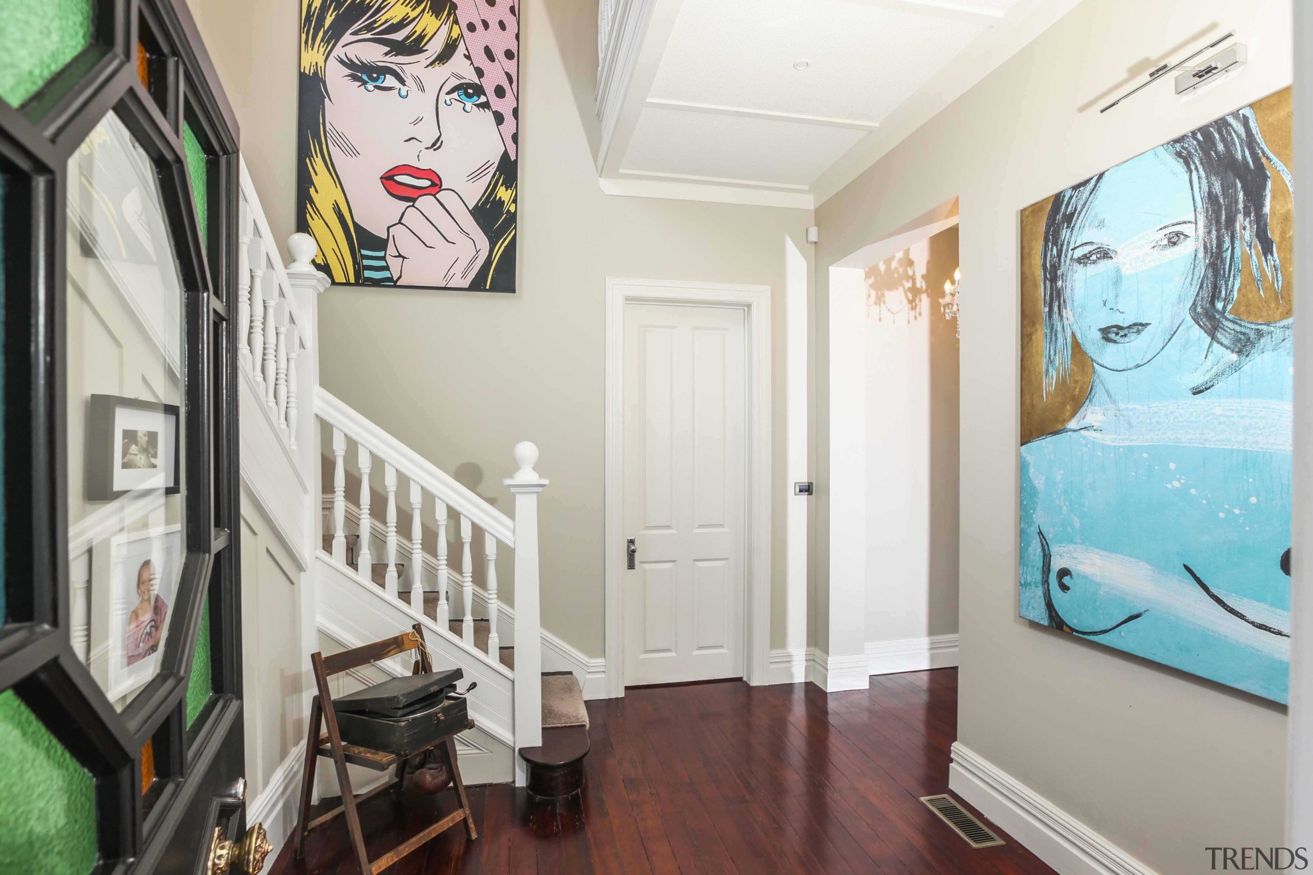 Wooden floors run through the ground floor living bedroom, ceiling, floor, home, house, interior design, product, property, real estate, room, wall, white