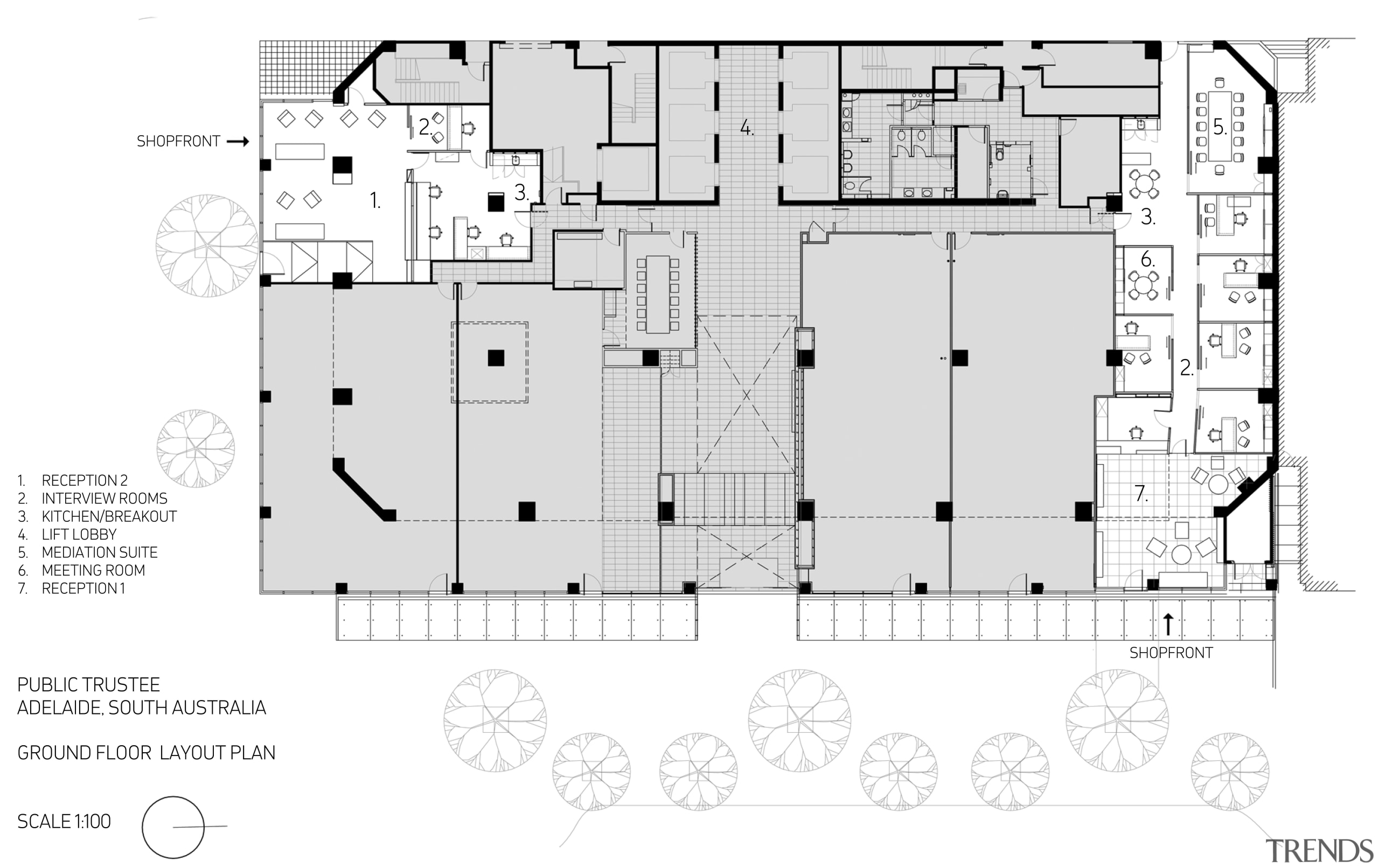 Floor plan for the offices of the Public architecture, area, design, diagram, drawing, elevation, floor plan, font, line, plan, product design, schematic, structure, text, white