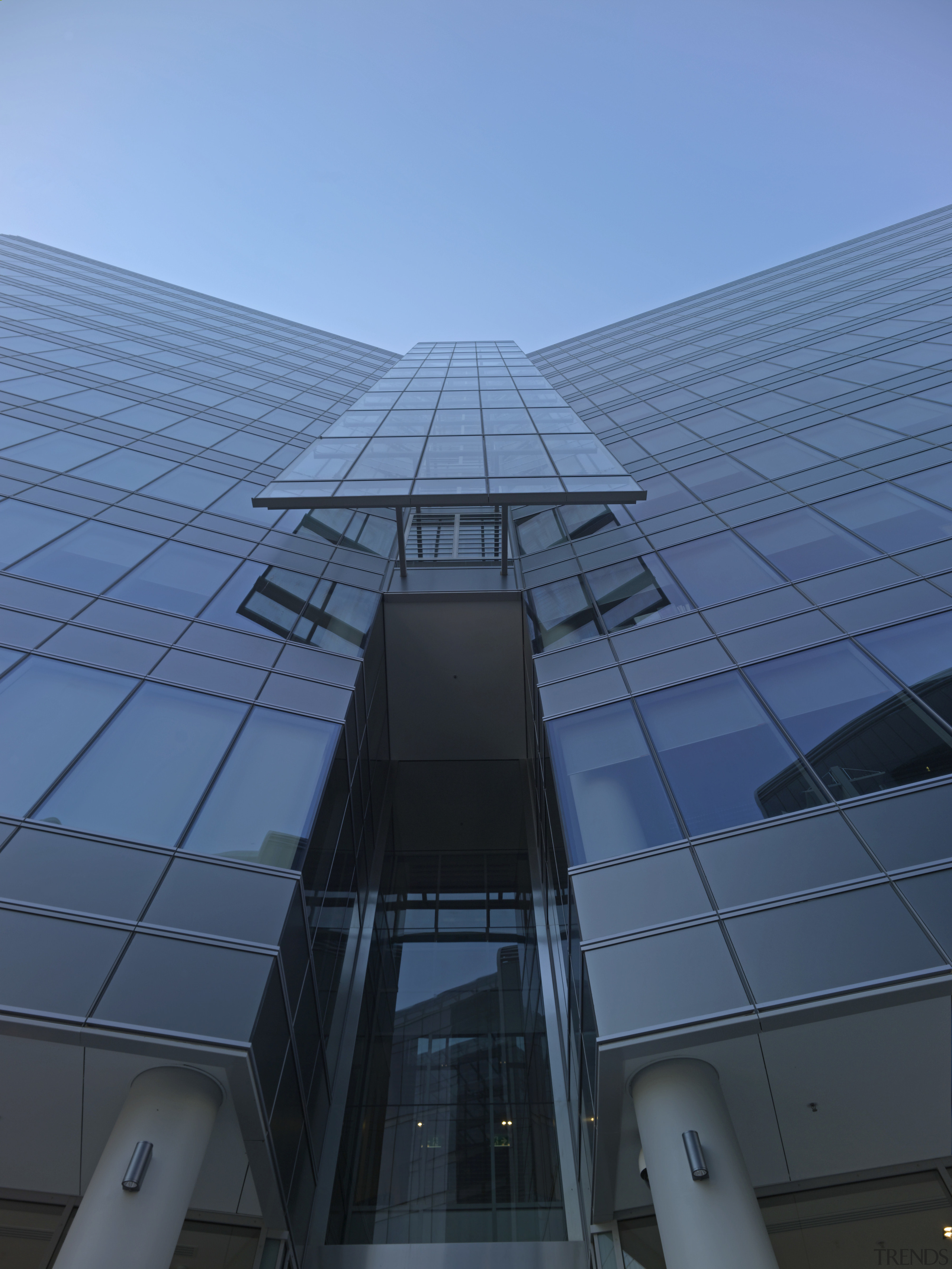 18 Marcus Clarke urban commercial building - 18 architecture, building, corporate headquarters, daylighting, daytime, facade, line, roof, sky, skyscraper, structure, blue, teal, black