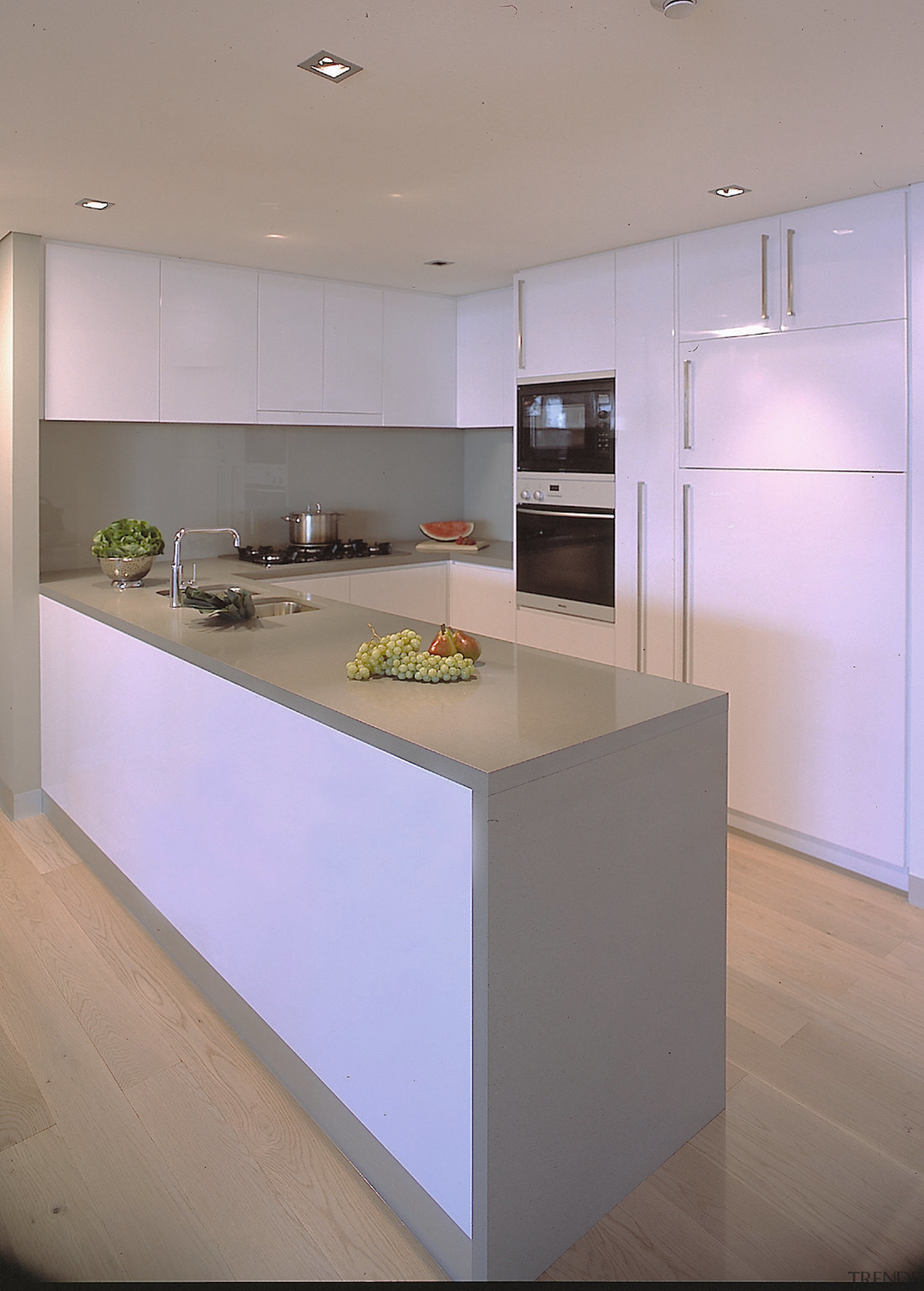 view of kitchen - view of kitchen - architecture, cabinetry, countertop, interior design, kitchen, real estate, gray